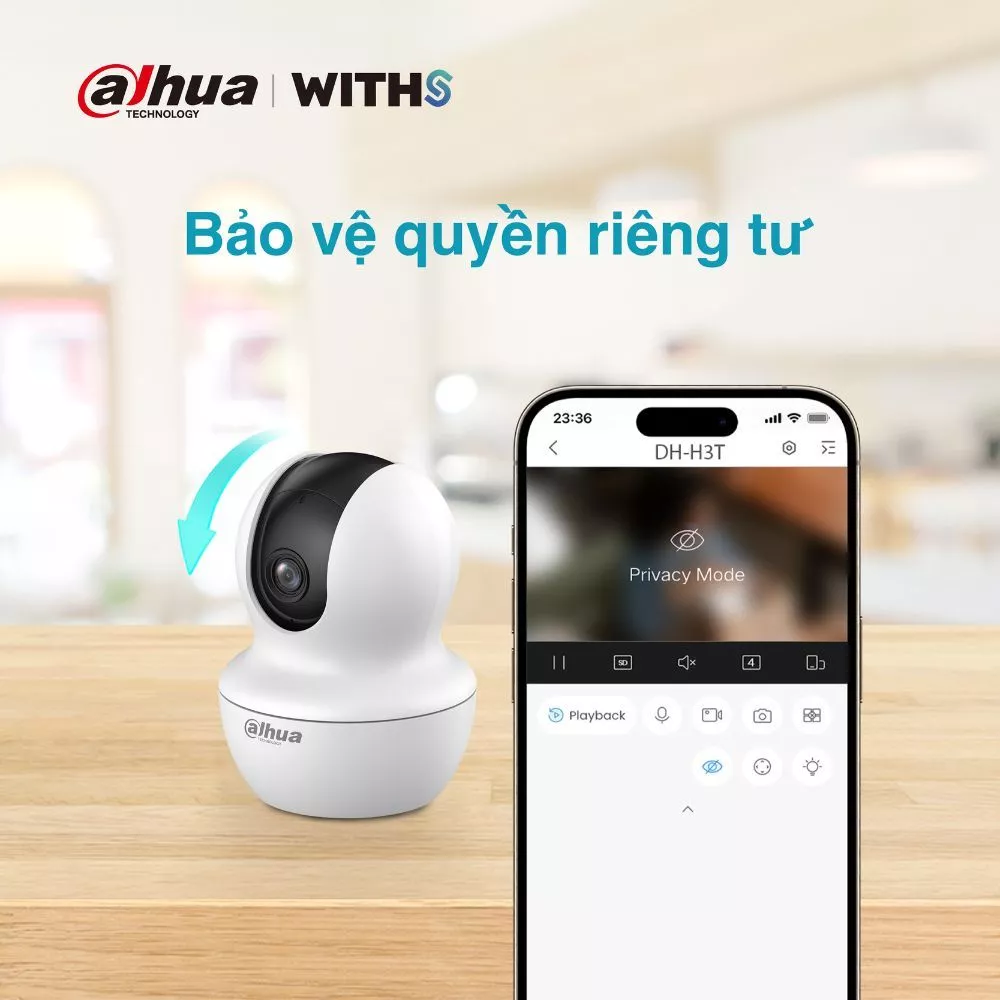 (2) Camera Wifi Dahua Hero H3T 3MP/5MP,Xoay 360 trong nhà, Đàm thoại 2 chiều ,Theo dõi chuyển động H3T/H5T
