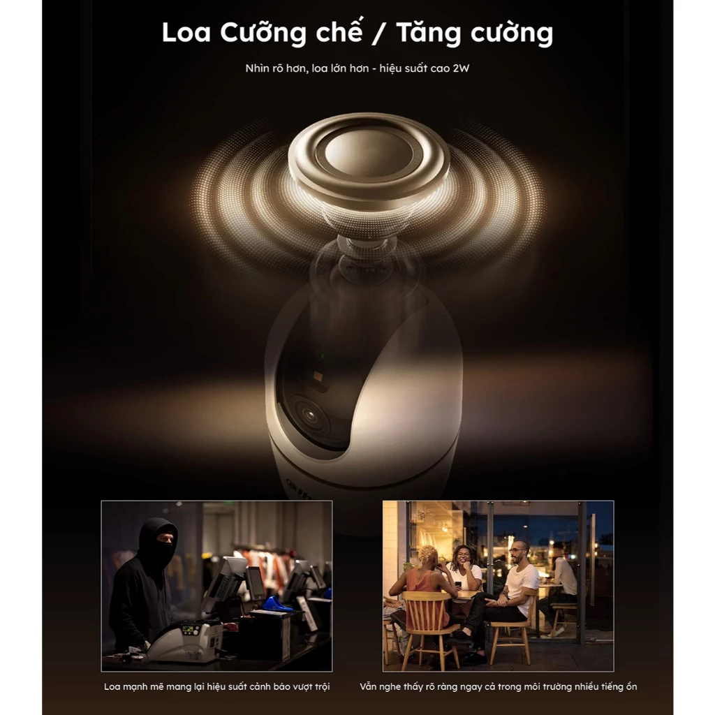 Wifi Dahua H3AS 3MP - Hero A1 | Xoay 360 trong nhà, Đàm thoại 2 chiều ,Theo dõi chuyển động (Tương tự A32 Pro)