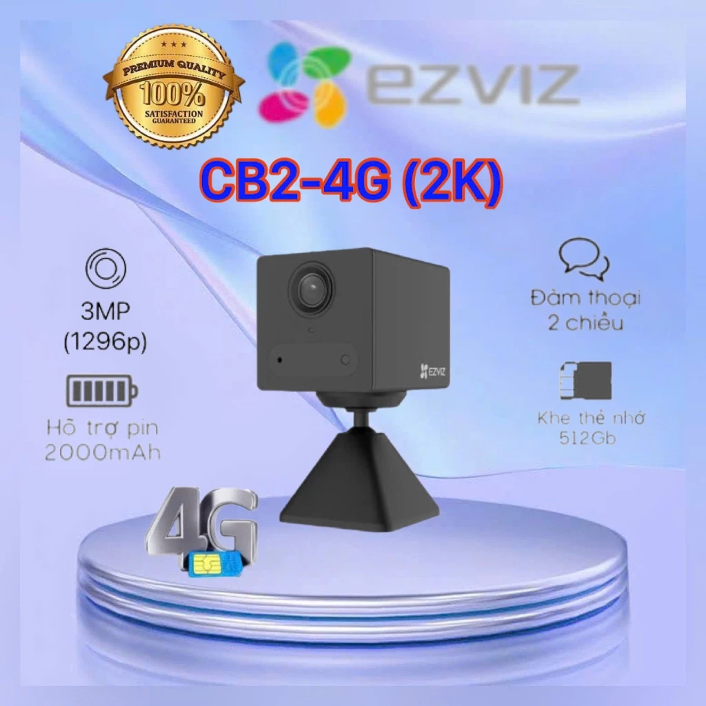 (2) EZVIZ CB2-2MP-Wifi | CB2-3MP-4G | BM1 - Cam siêu nhỏ, đế nam châm, Type-C, nhận thẻ 512G, Đàm thoại, góc rộng 108 độ, thùng 36C)