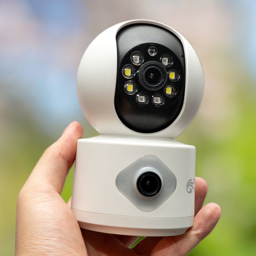 (Mới) Camera Wifi Yoosee QS415 với 2 Mắt Trong Nhà Góc Rộng, Xoay 360 Độ Có Màu Ban Đêm - Hỗ Trợ Đàm Thoại 2 Chiều - Logo 16MP