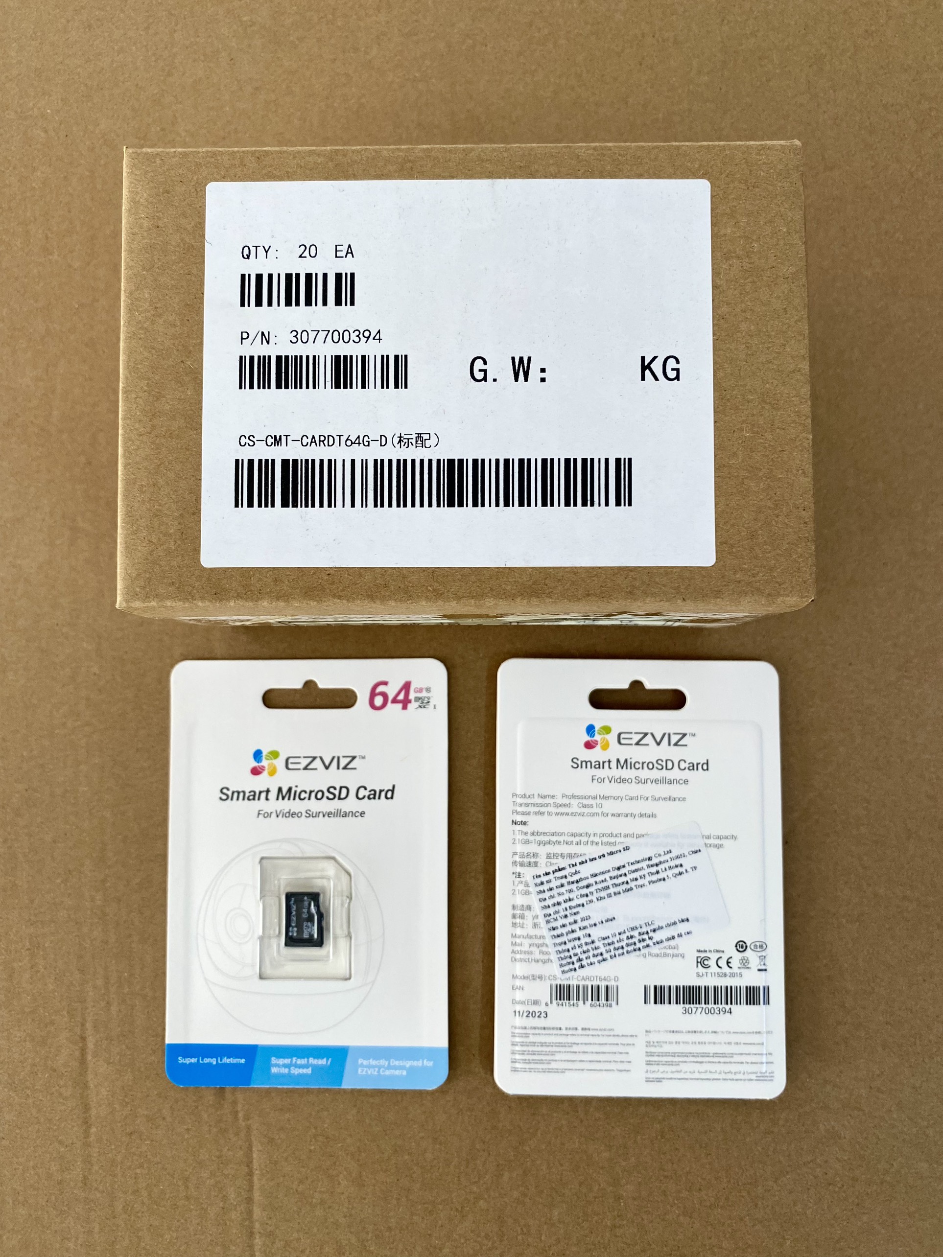 (Hộp 20c) Thẻ nhớ EZVIZ 64GB - Hàng chính hãng | Thừa hưởng công nghệ từ Lexar