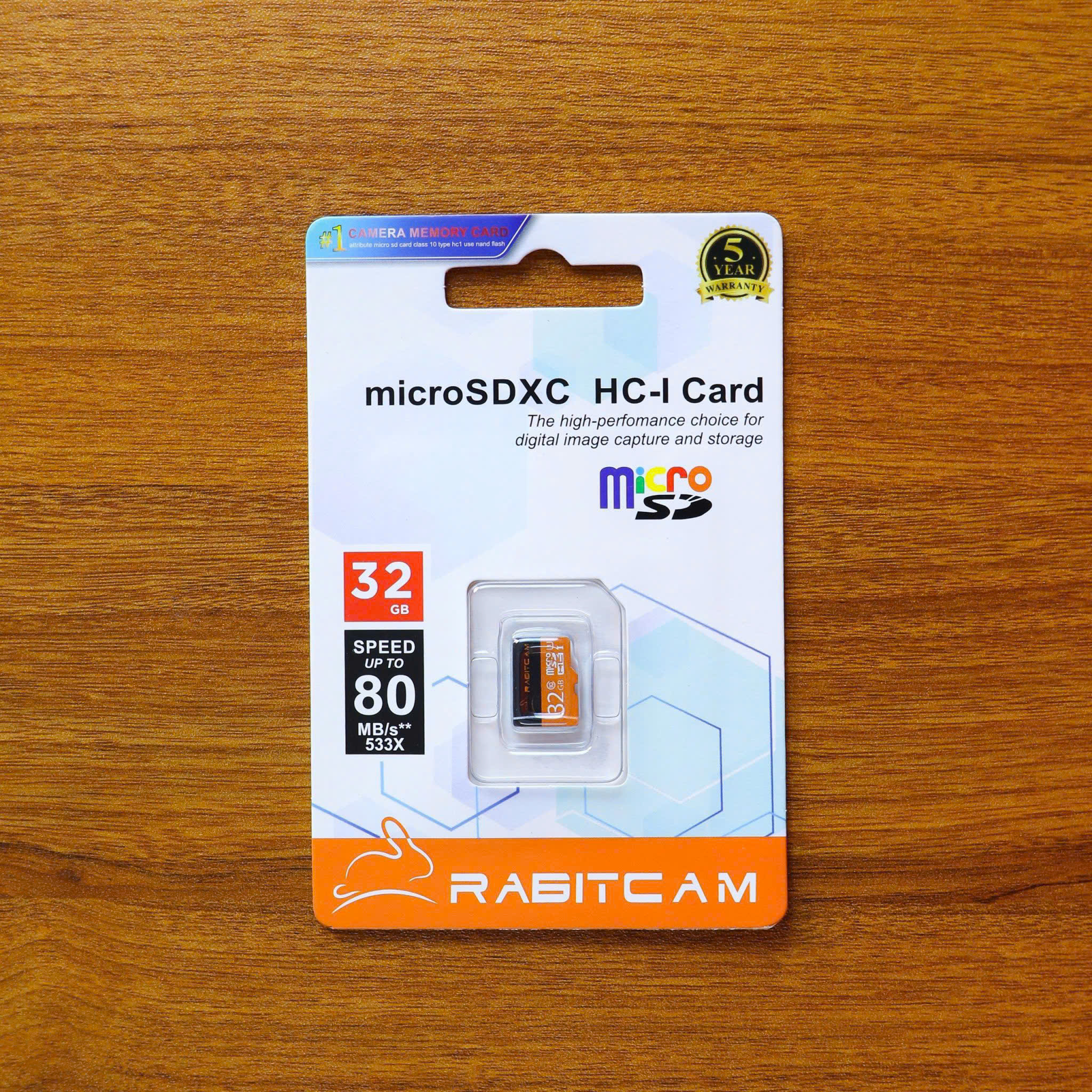 (Hộp 70c) Thẻ nhớ RABIT 32GB - Hàng Công ty | Có VAT do ✌5K PP | Bảo hành 5 năm | Hàng xịn chuyên trị camera kén thẻ