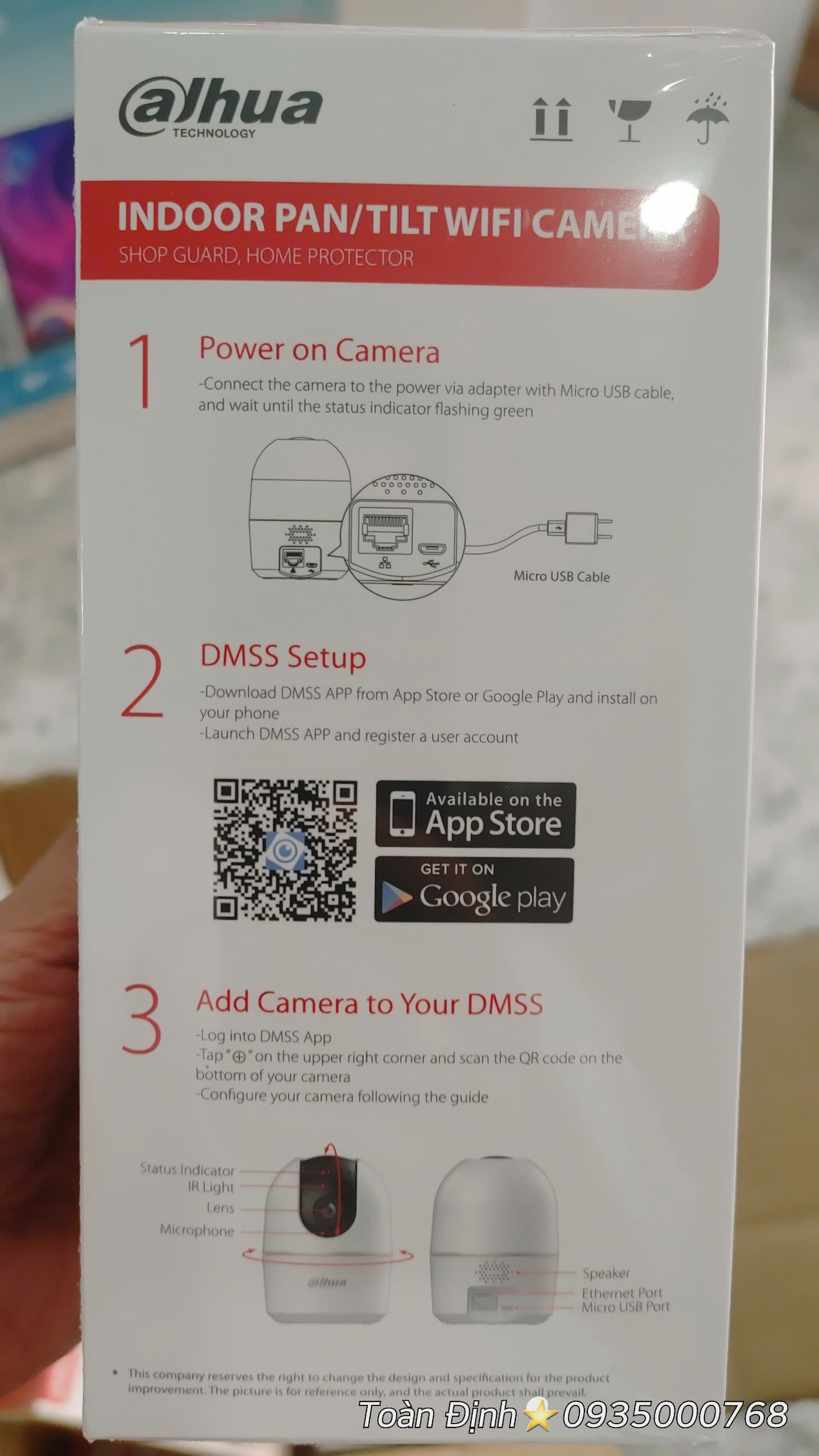 Camera Wi-Fi 5MP DAHUA H5AE (Hero A1 - Đối trọng của A52 - Thùng 30c)