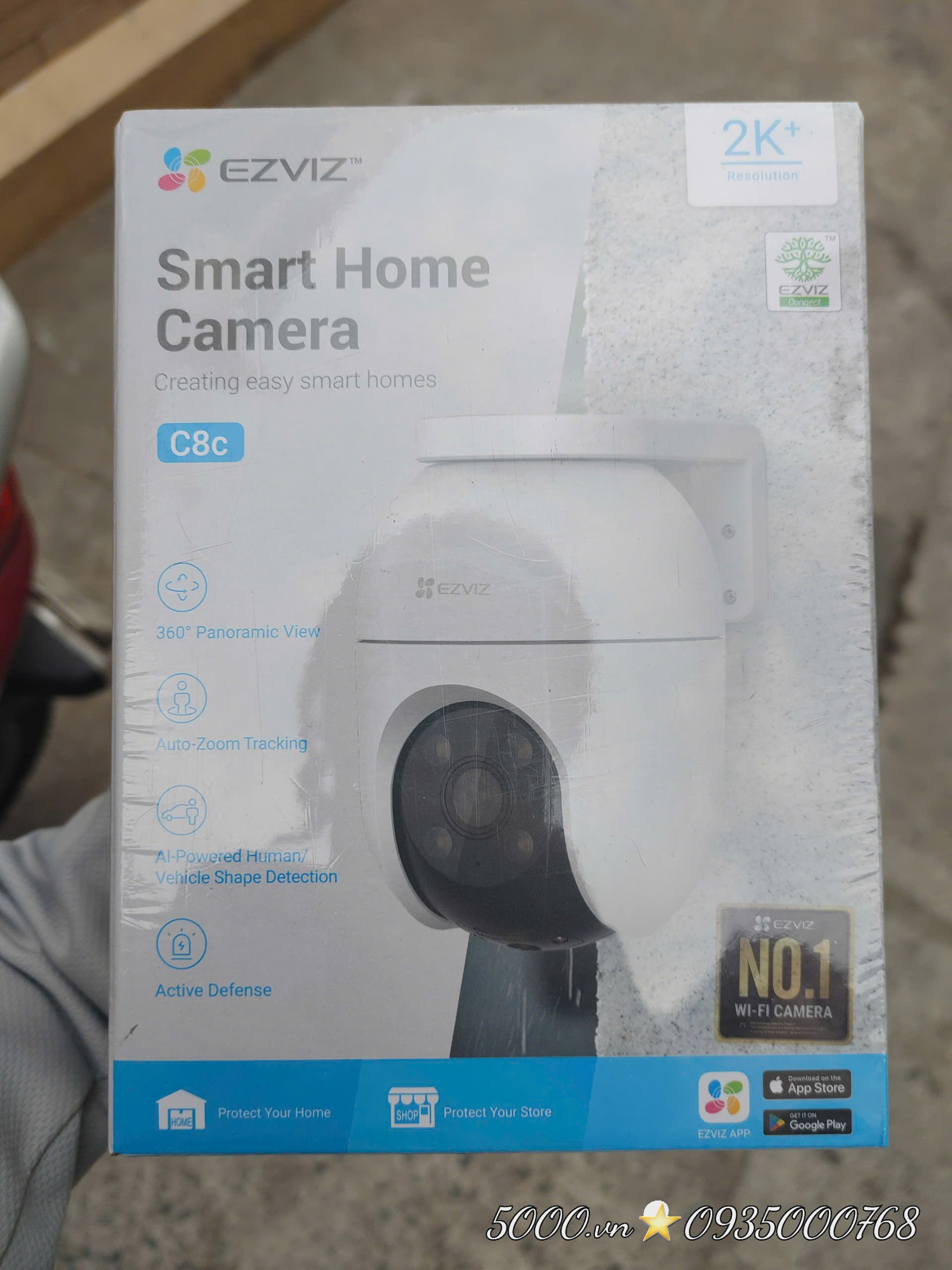 (4) EZVIZ C8C / C8W Pro Series - Camera Wi-Fi dạng bo tròn góc cạnh, xoay 360 độ, Có màu ban đêm, đặc biệt C8W PRO có Nhận diện chính xác Người & Xe Cộ