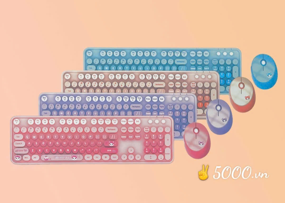 Combo Phím + Chuột Meo Meo - Hàng chính hãng | Bảo hành 1 năm | Có xuất VAT
