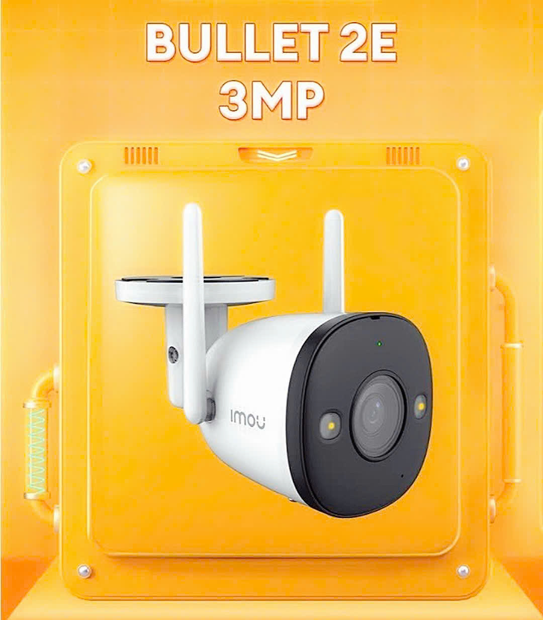 Camera Wifi 3MP ngoài trời IMOU Bullet 2E COLOR I F32FP I Chống nước IP67