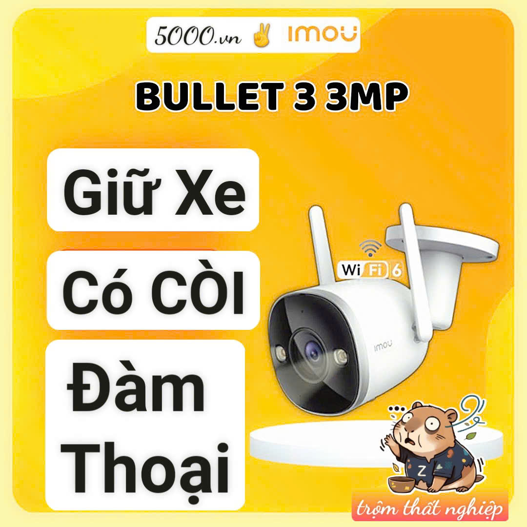 Camera Wi-Fi 3MP ngoài trời IMOU Bullet 3 COLOR | Đàm thoại 2 chiều I S3EP 2K I Chống nước IP67