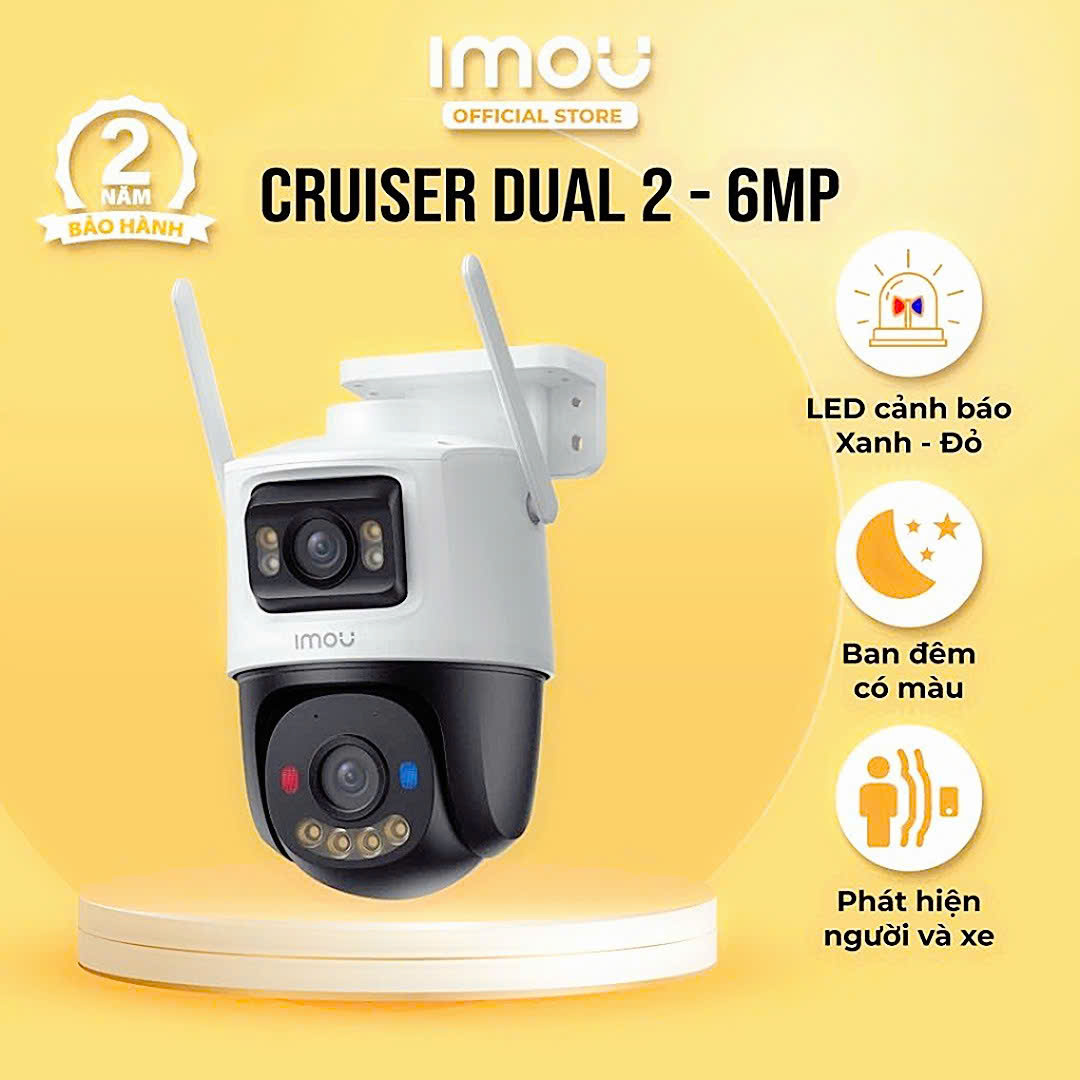 Camera Wi-Fi 6MP IMOU S7XP / S7XEP Dual Mix 3MP+3MP (Cruiser Dual 2 | Outdoor | FullColor)
