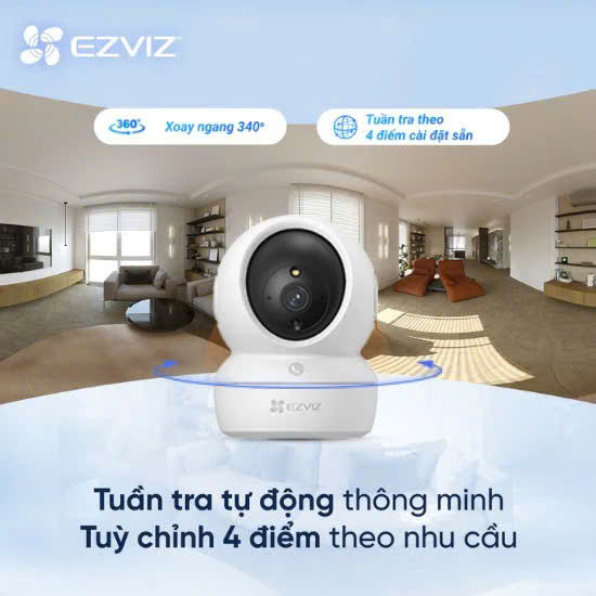 EZVIZ C6N Pro 2k - Độ phân giải 3MP | Có màu ban đêm | Đàm thoại | Xoay 360 | Thùng 30c