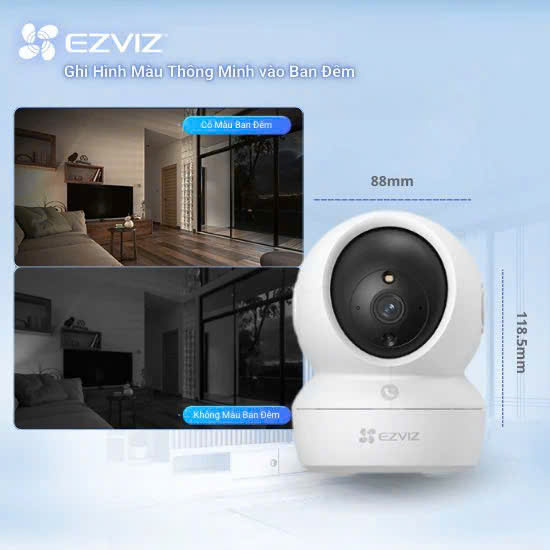 EZVIZ C6N Pro 3K 5MP Camera WI-FI Trong nhà, Quay Quét 360 Độ, Đàm Thoại 2 Chiều - Bản nâng cấp C6N Pro 2K 3MP