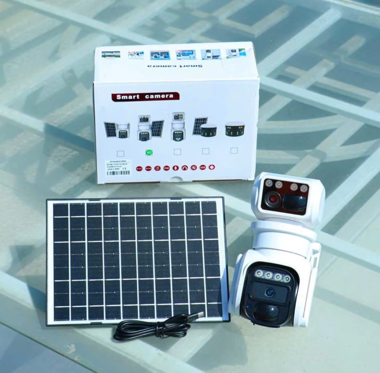 IMCAM365 IQ9 - 4G Solar Camera Sim 4G, Pin lưu trữ 48h, Tấm NLMT LỚN, chân đế dài, xoay 360 độ , đàm thoại, có màu, thùng 12c