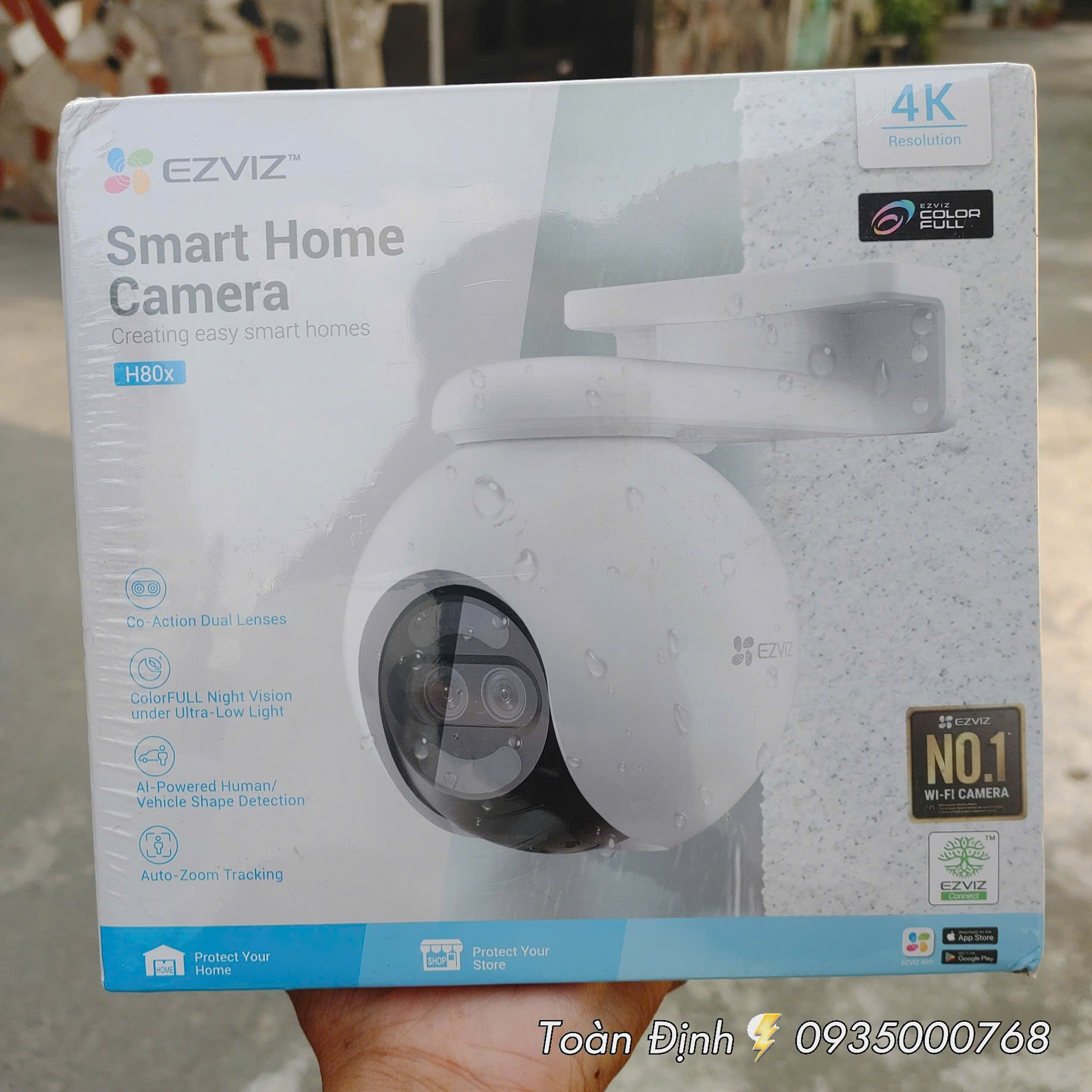 EZVIZ H80x Camera Wi-Fi ngoài trời 8MP+2MP Pan & Tilt Camera 4mm (87°) Dual Fixed Lens