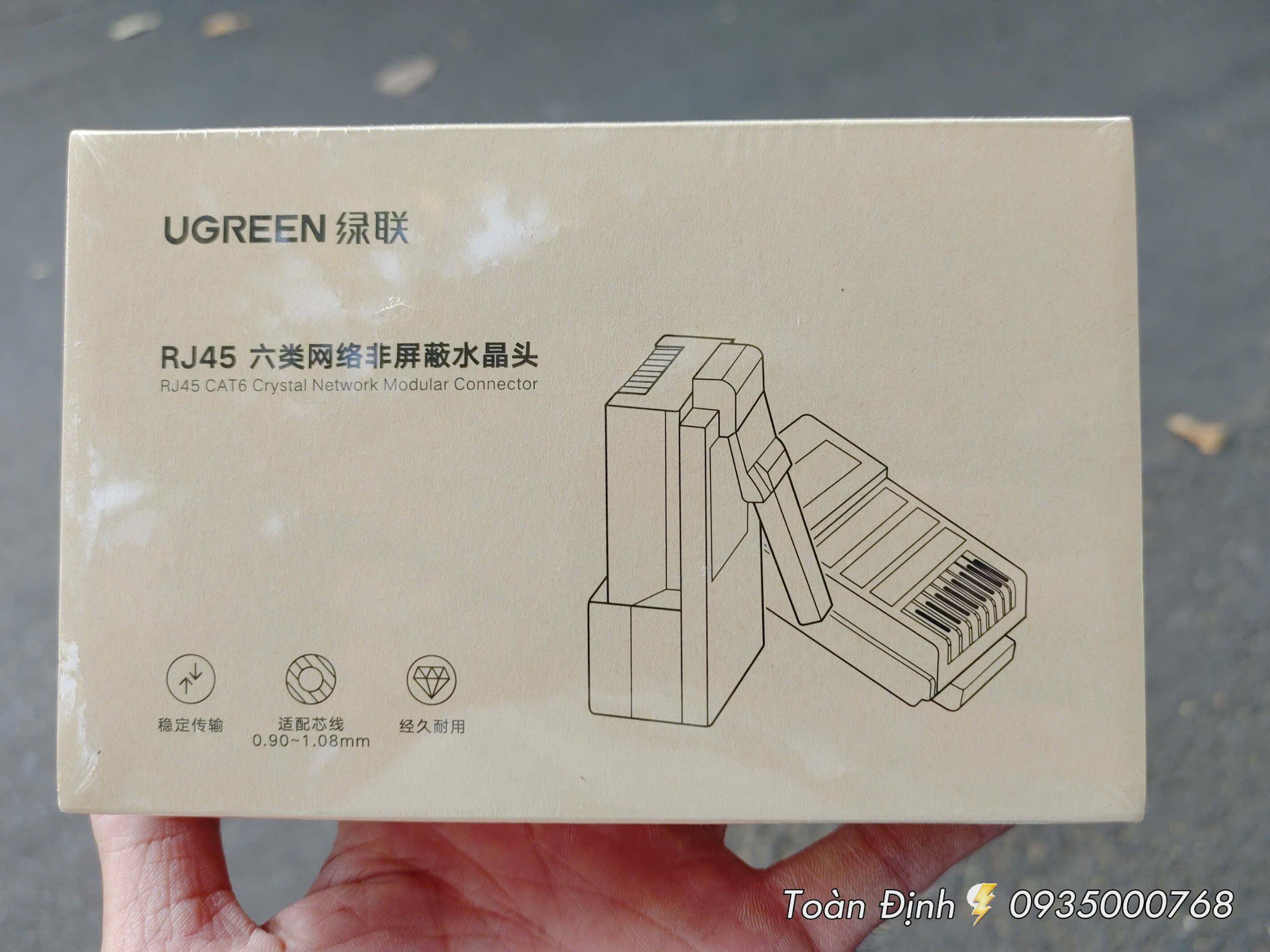 Hộp đầu mạng UGREEN RJ45 Cat6 UTP (100c)