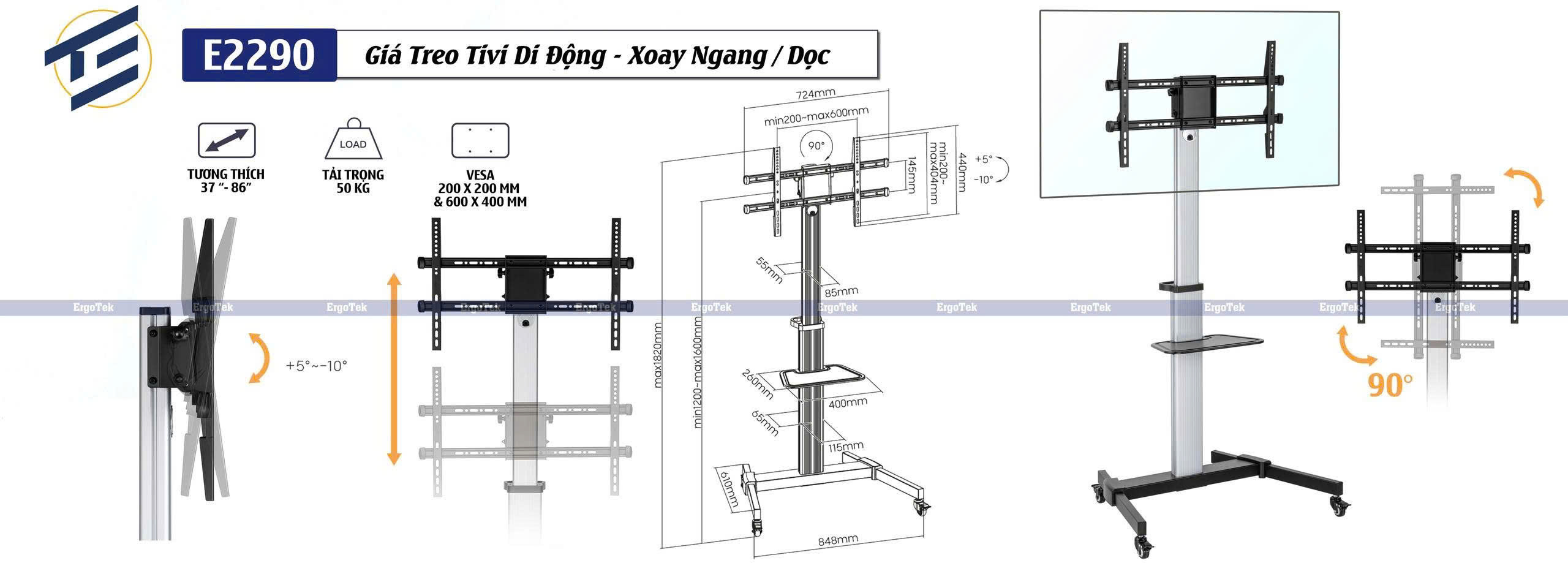 Khung treo tivi DI ĐỘNG ( có 4 bánh xe )