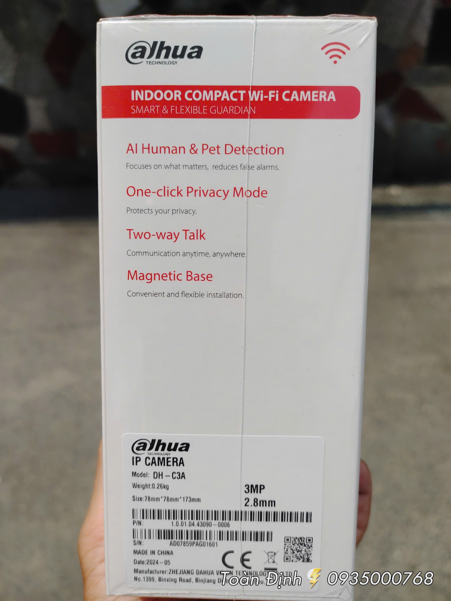Camera Wi-Fi 3MP DAHUA C3A (Cube 2K)