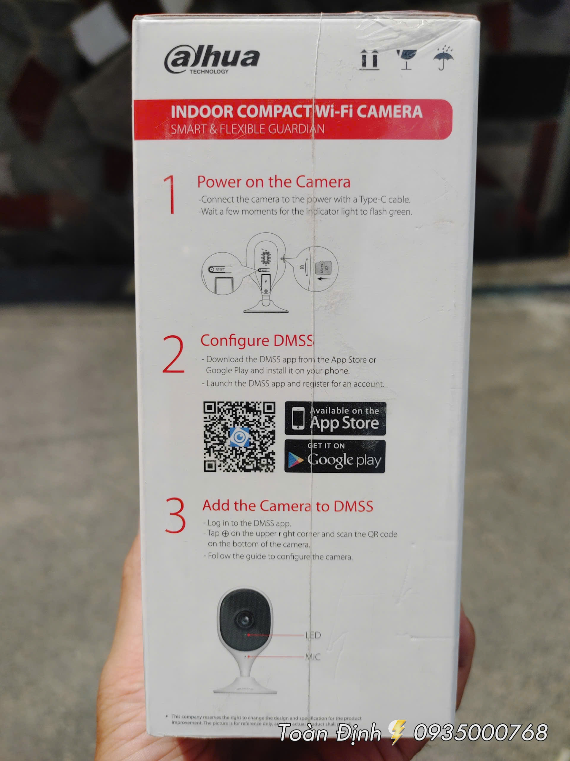 Camera Wi-Fi 3MP DAHUA C3A (Cube 2K)