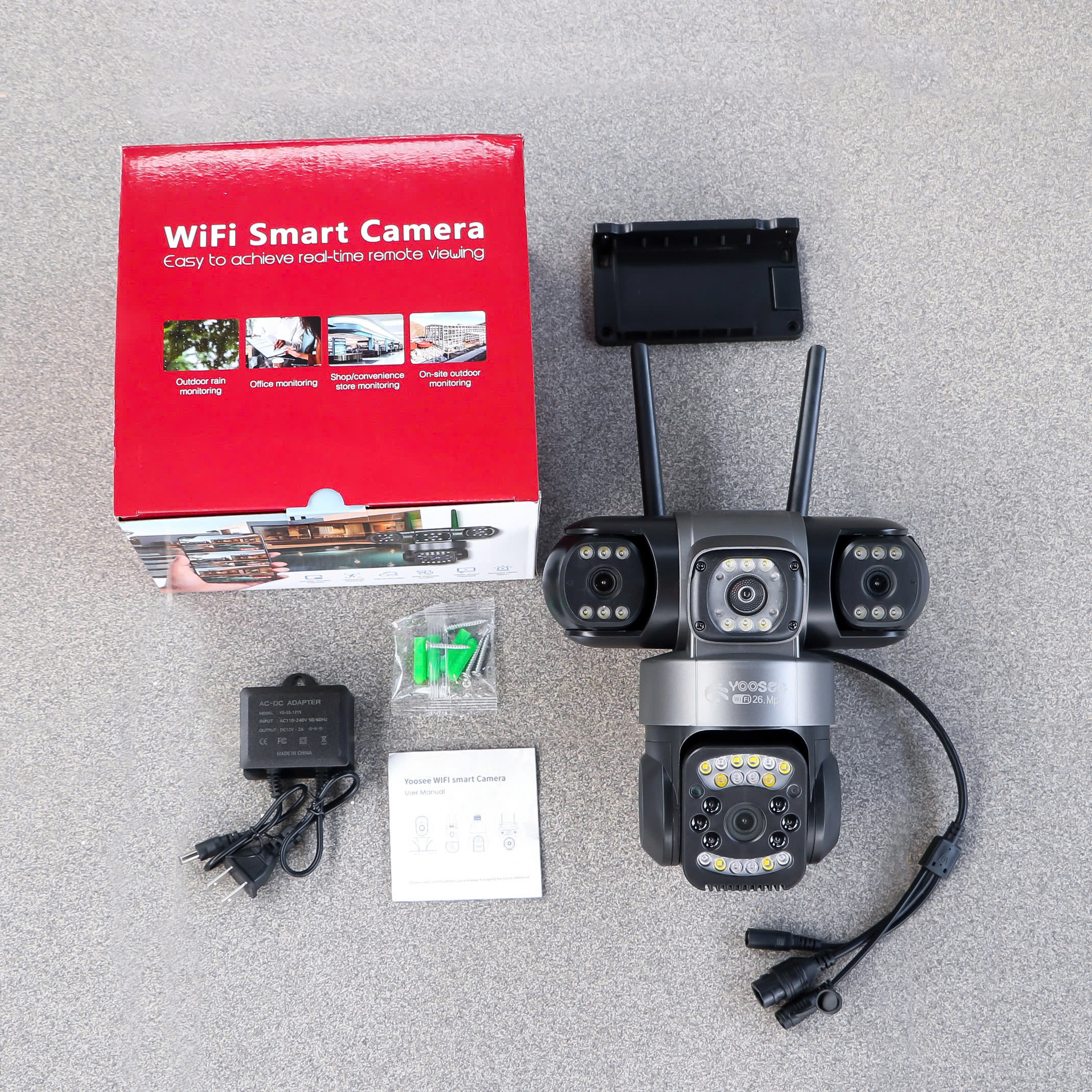 YOOSEE PA40L-26MP Camera Wi-Fi 4 mắt 3 khung hình  (Lỗi quá, nên bỏ mẫu)