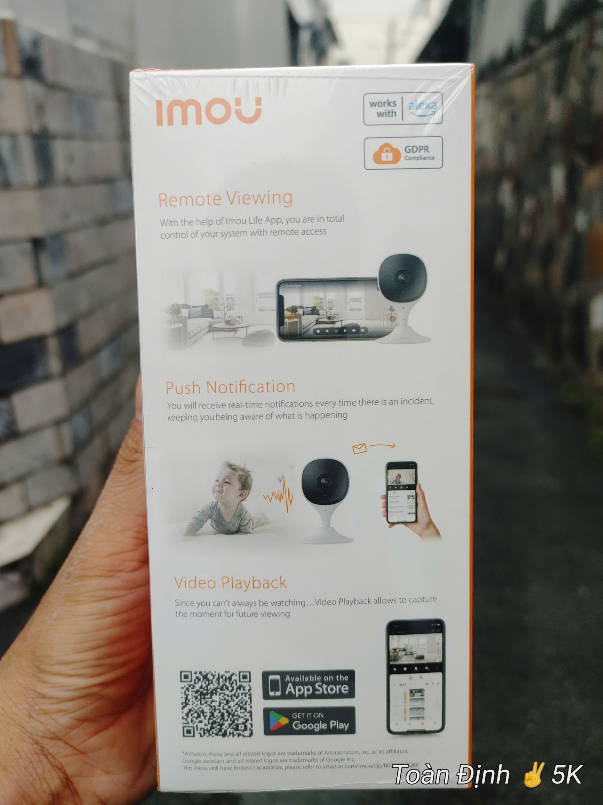 (5) Camera Wi-Fi 3MP IMOU C32SP, phong cách Cube (Đàm thoại 2 chiều | Đế nam châm hít sắt cực mạnh | nhận thẻ 512GB | Onvif | H.265)