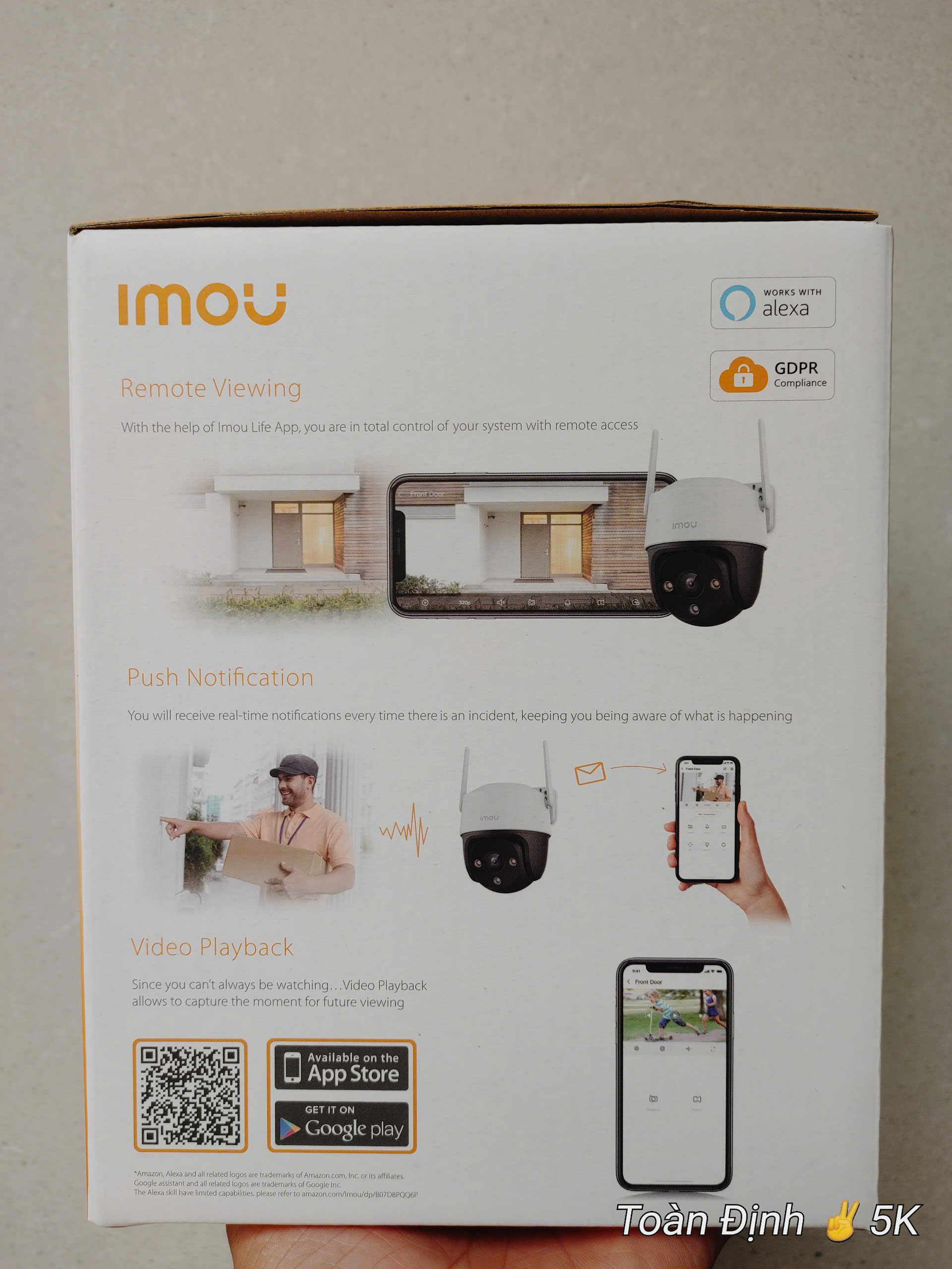 Camera Wi-Fi 3MP IMOU Cruiser SE+ 2K  | IPC-S31FEP | Đàm thoại 2 chiều | Thùng 8 cái | Qui cách đóng gói 1c: 20x16x16cm
