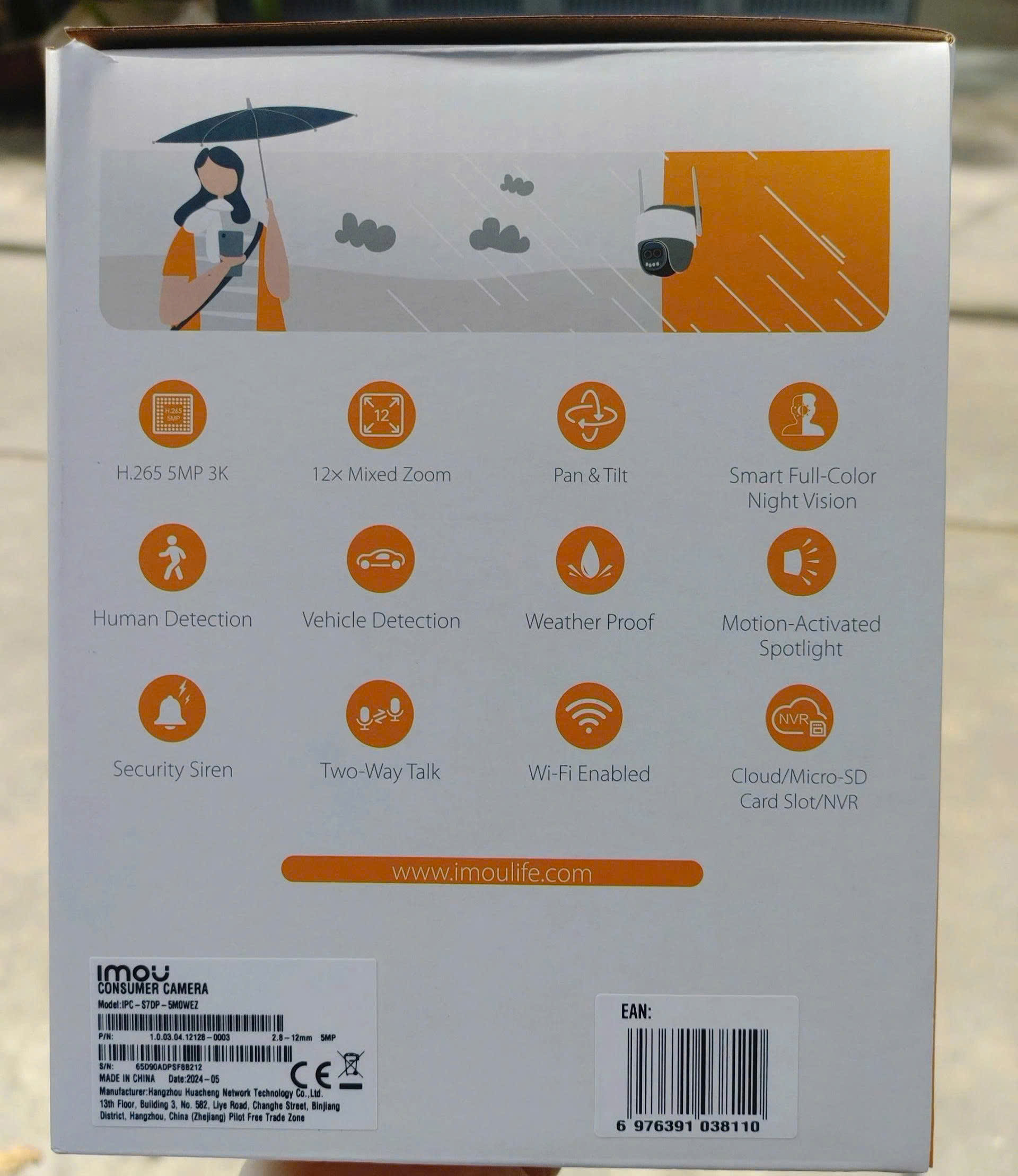 Camera Wi-Fi 5MP IMOU Cruiser Z I S7DP I Ống kính kép Zoom 12x