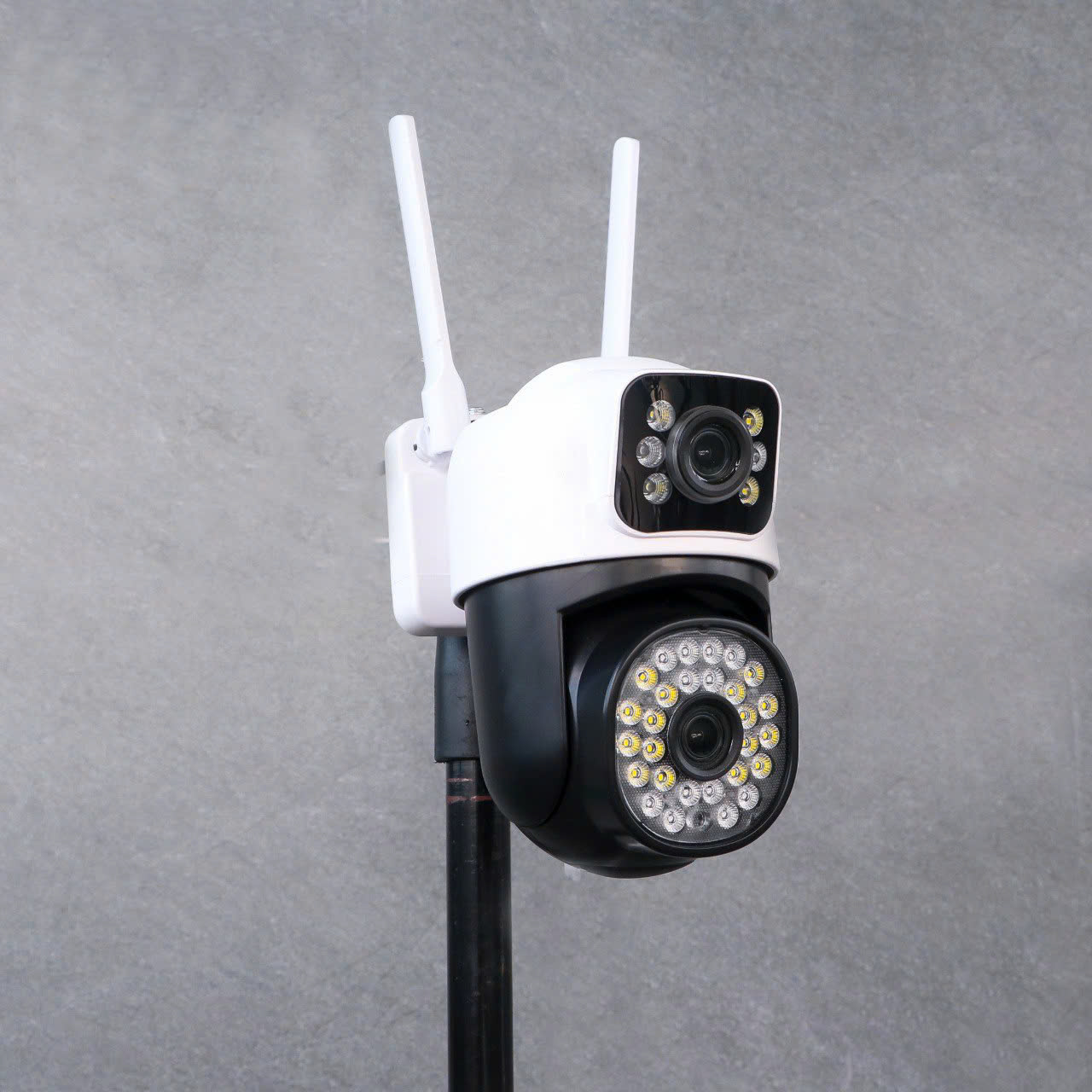 YOOSEE MARCI-16MP Camera Wi-Fi 2 mắt với 34 Led nhỏ, PTZ ngoài trời, Xoay 360, đàm thoại, có màu, 2 Anten Wifi 6 - 2.4Ghz, thùng 30c