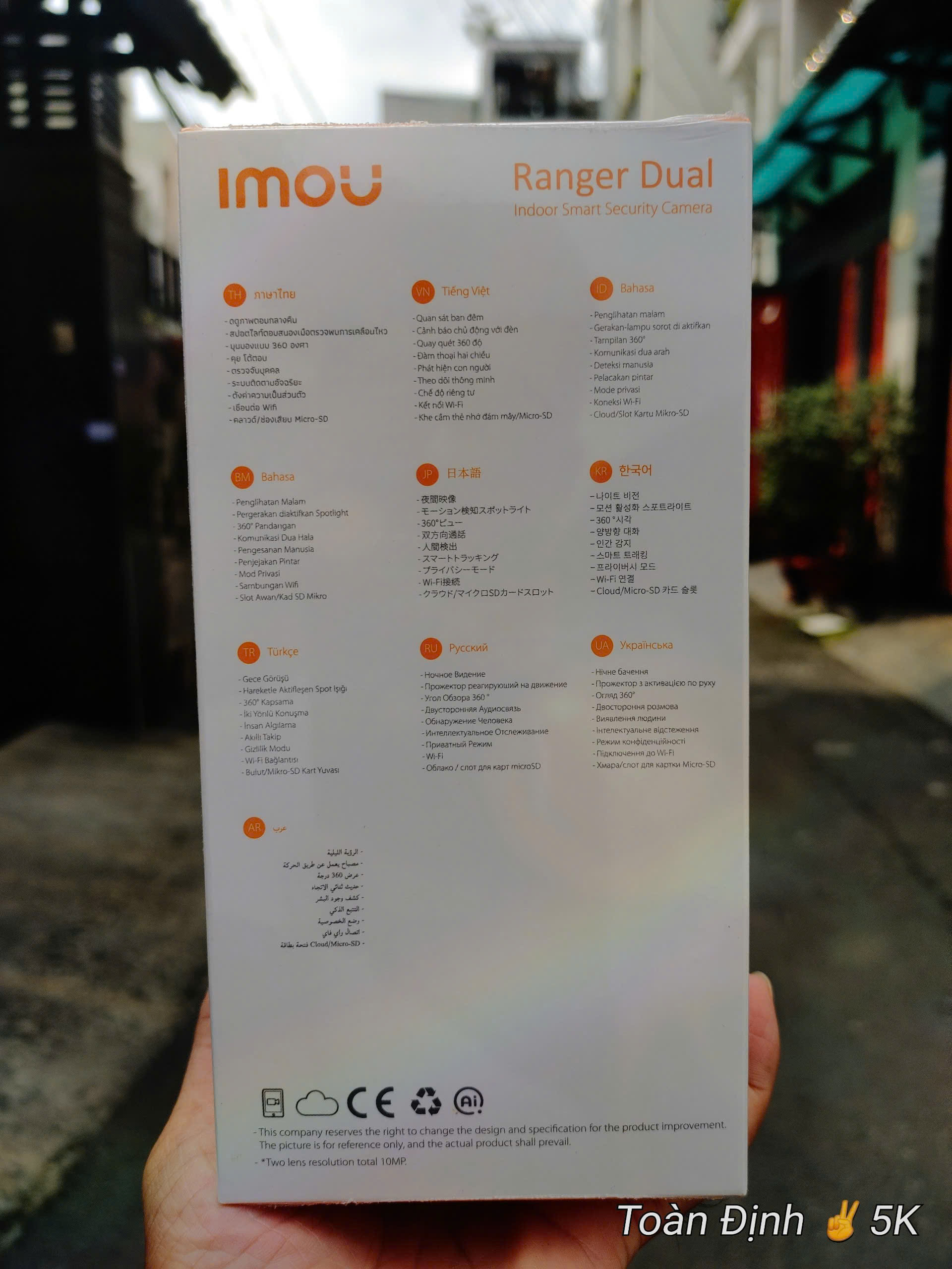 Camera Wi-Fi 10MP IMOU S2XP Dual Mix 5MP + 5MP (2 mắt 2 khung hình)