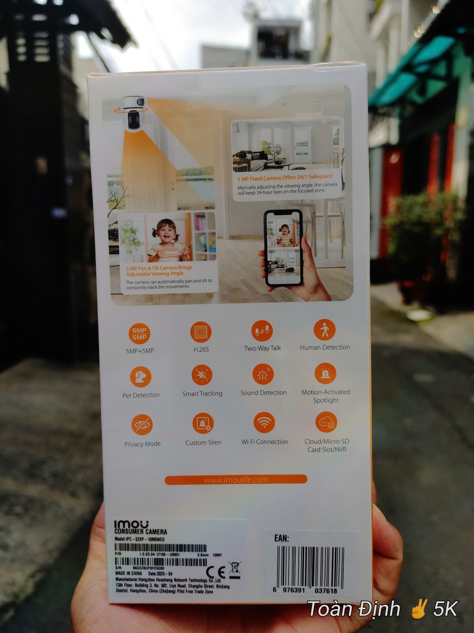 Camera Wi-Fi 10MP IMOU S2XP Dual Mix 5MP + 5MP (2 mắt 2 khung hình)