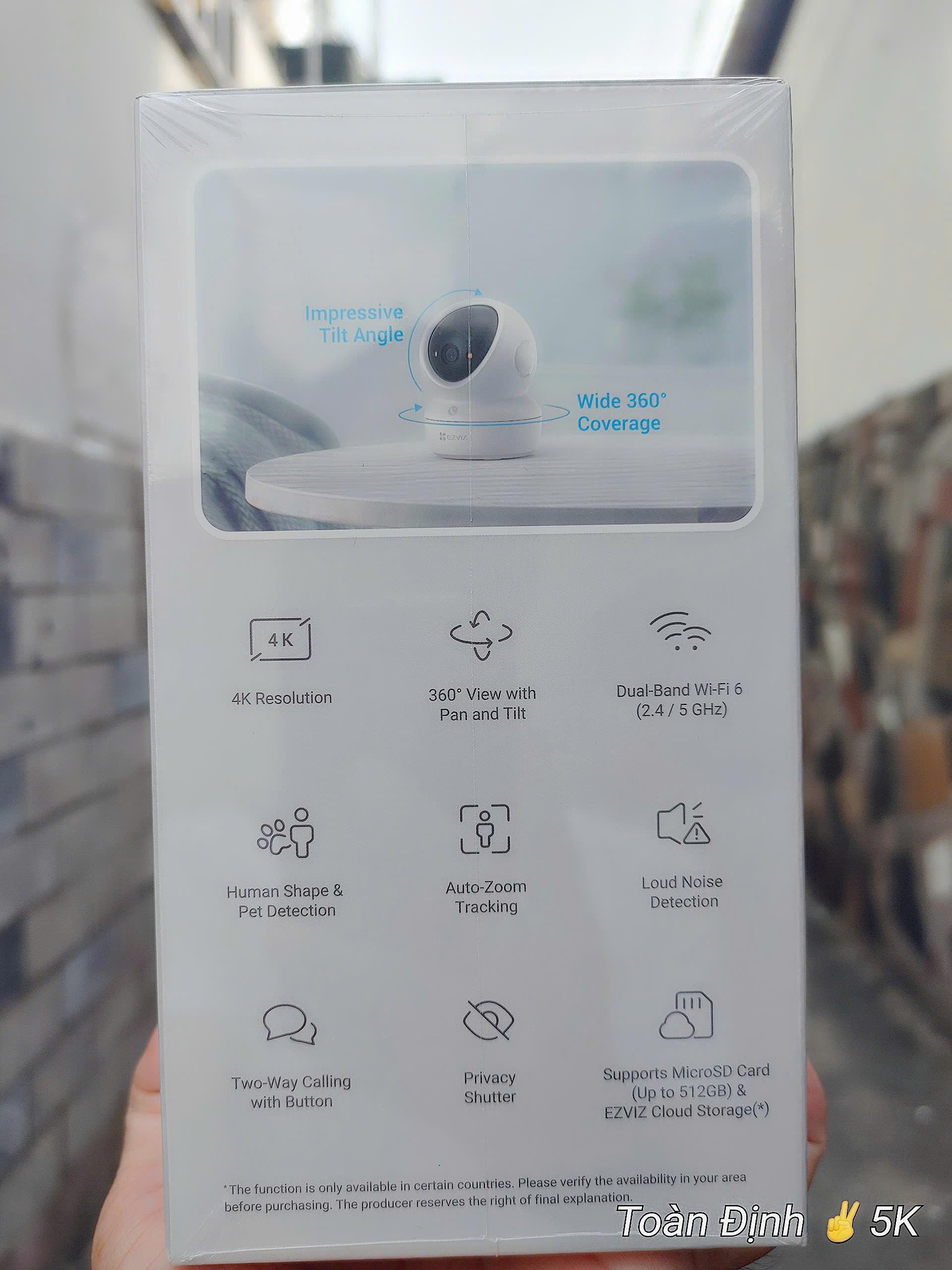 EZVIZ H6C G1 4K 8MP - Camera Wi-Fi "Anh Hói" với góc dọc tới 85 độ, Chạm để gọi điện, Đàm thoại 2 chiều, Ghi hình màu ban đêm, đặc biệt có True-WDR