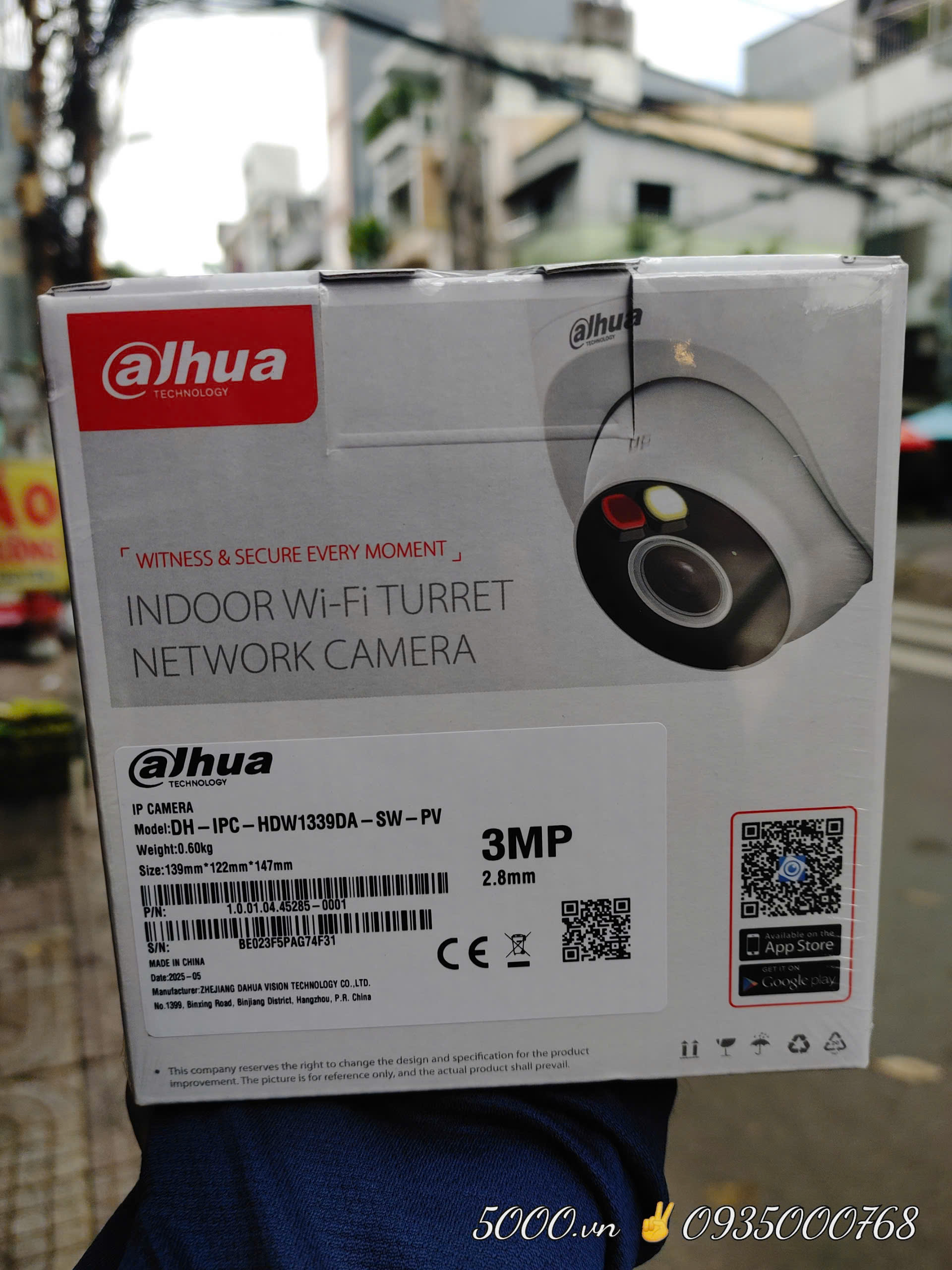 Camera Wifi 3MP DAHUA DH-IPC-HDW1339DA-SW-PV