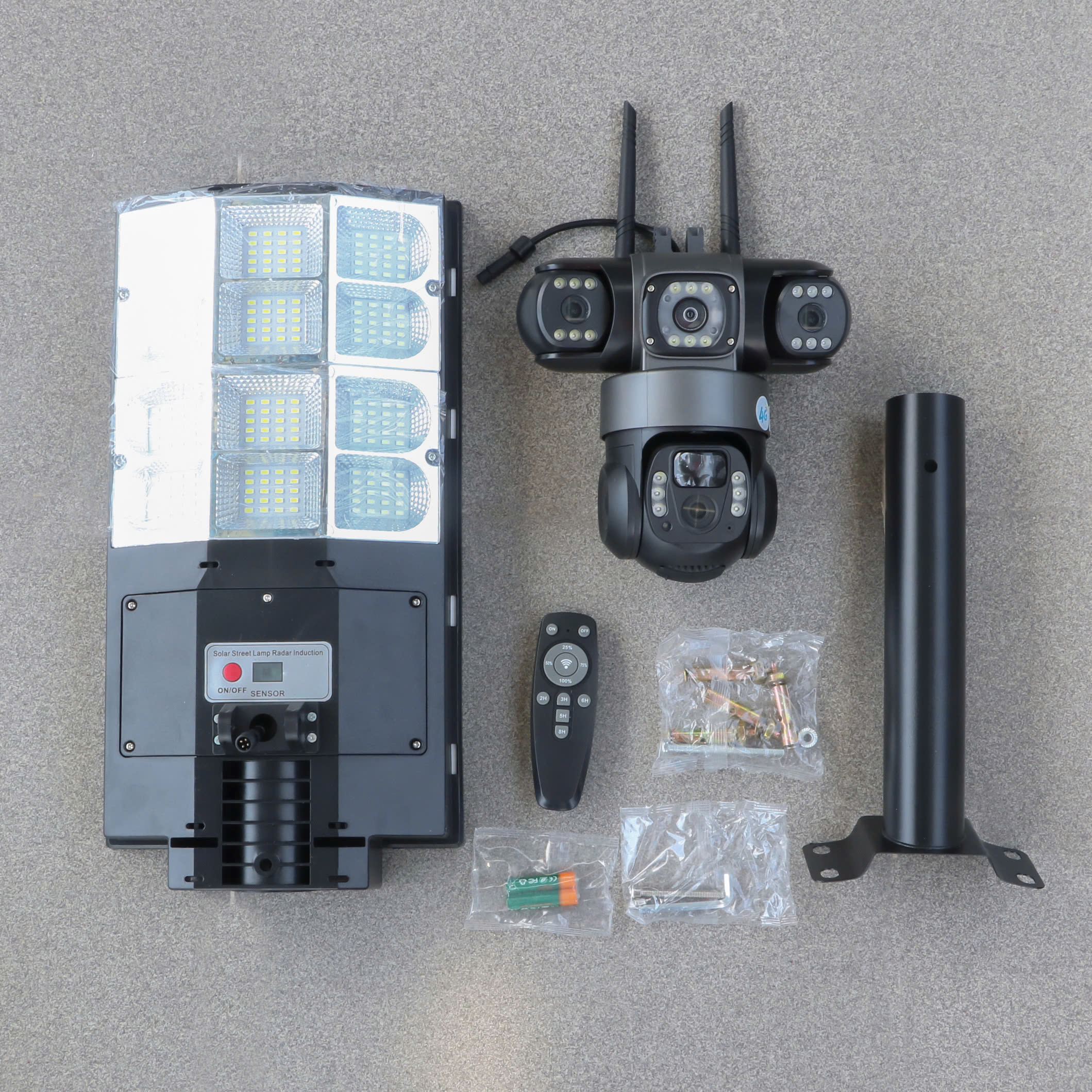 4G Solar Camera Đèn Đường V380 LD002 tích hợp ĐÈN ĐƯỜNG | 3 Khung Hình | Có Remote | Dùng Sim 4G mọi nhà mạng Việt Nam