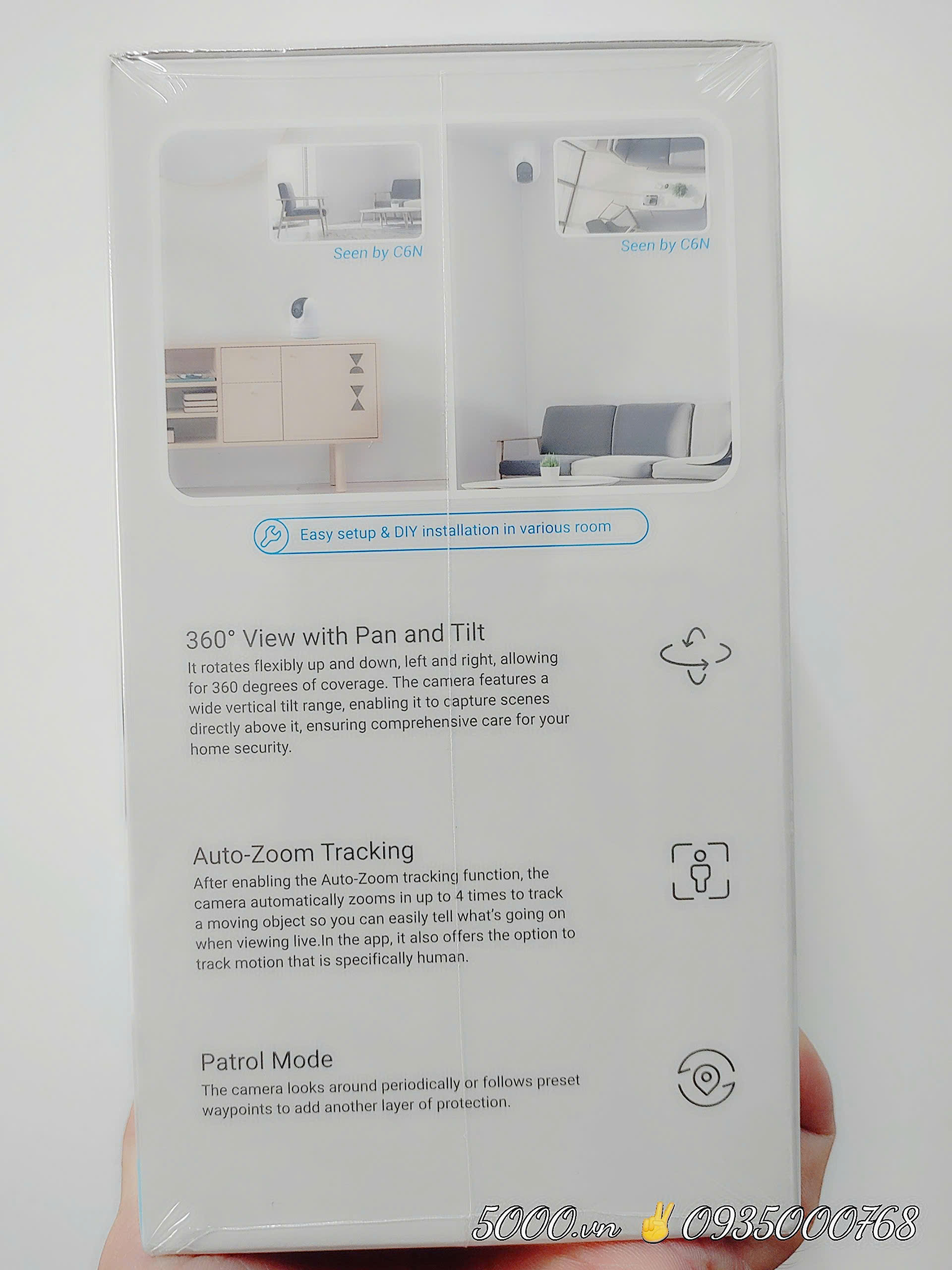 EZVIZ C6N G1 4K 8MP - Camera Wi-Fi "Lão Hói" với góc dọc tới 85 độ, Chạm để gọi điện, Đàm thoại 2 chiều, Ghi hình màu ban đêm, đặc biệt có True-WDR