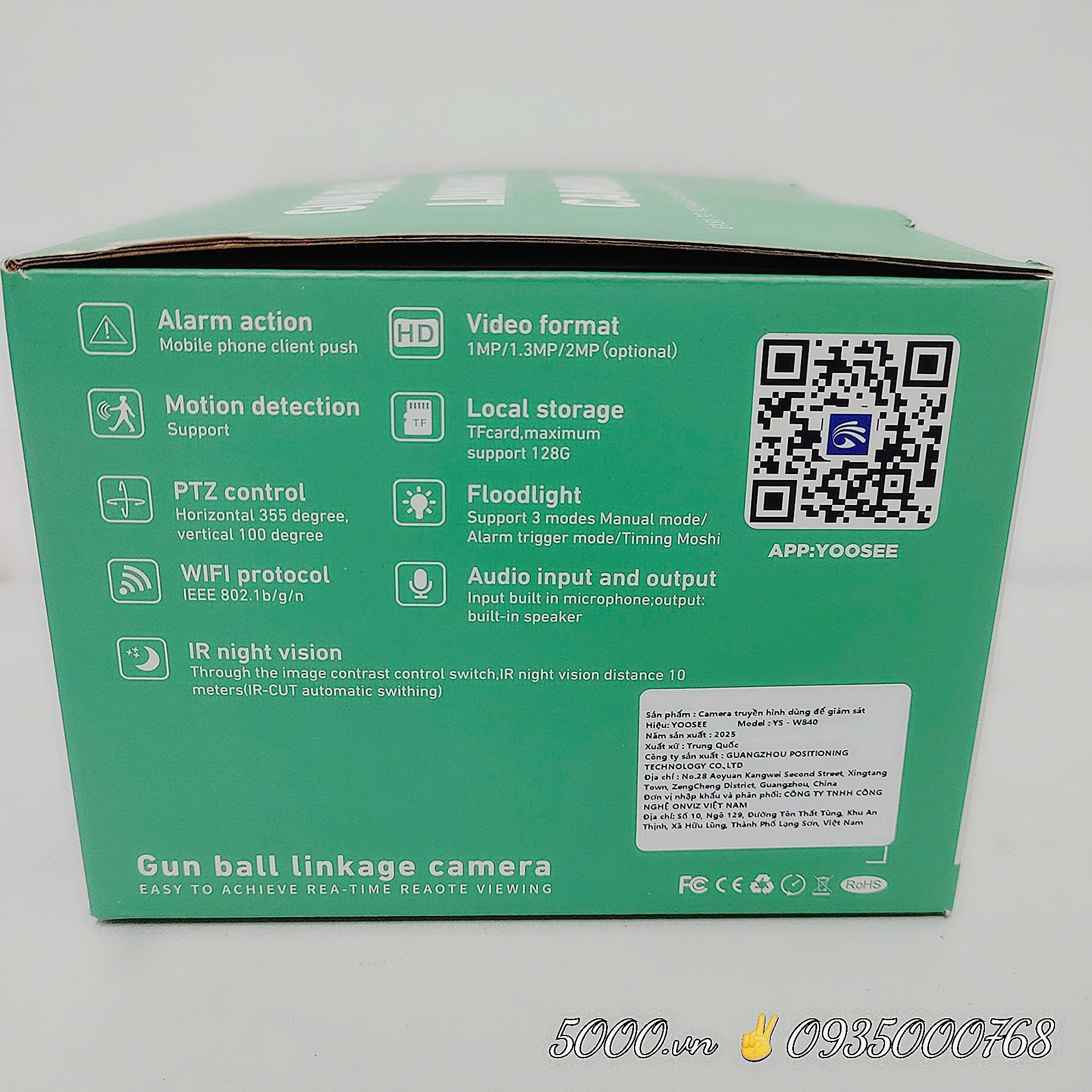 YOOSEE Q42D+ LED báo động, có Tem Phụ, Hàng chính hãng - App:YOOSEE. Điện áp: DC 12V. Hỗ trợ thẻ tối đa:128GB, chuẩn nén H265. Wifi 40Mhz. Lens 3.6mm/3.6mm. IP66. Bảo hành 12 tháng