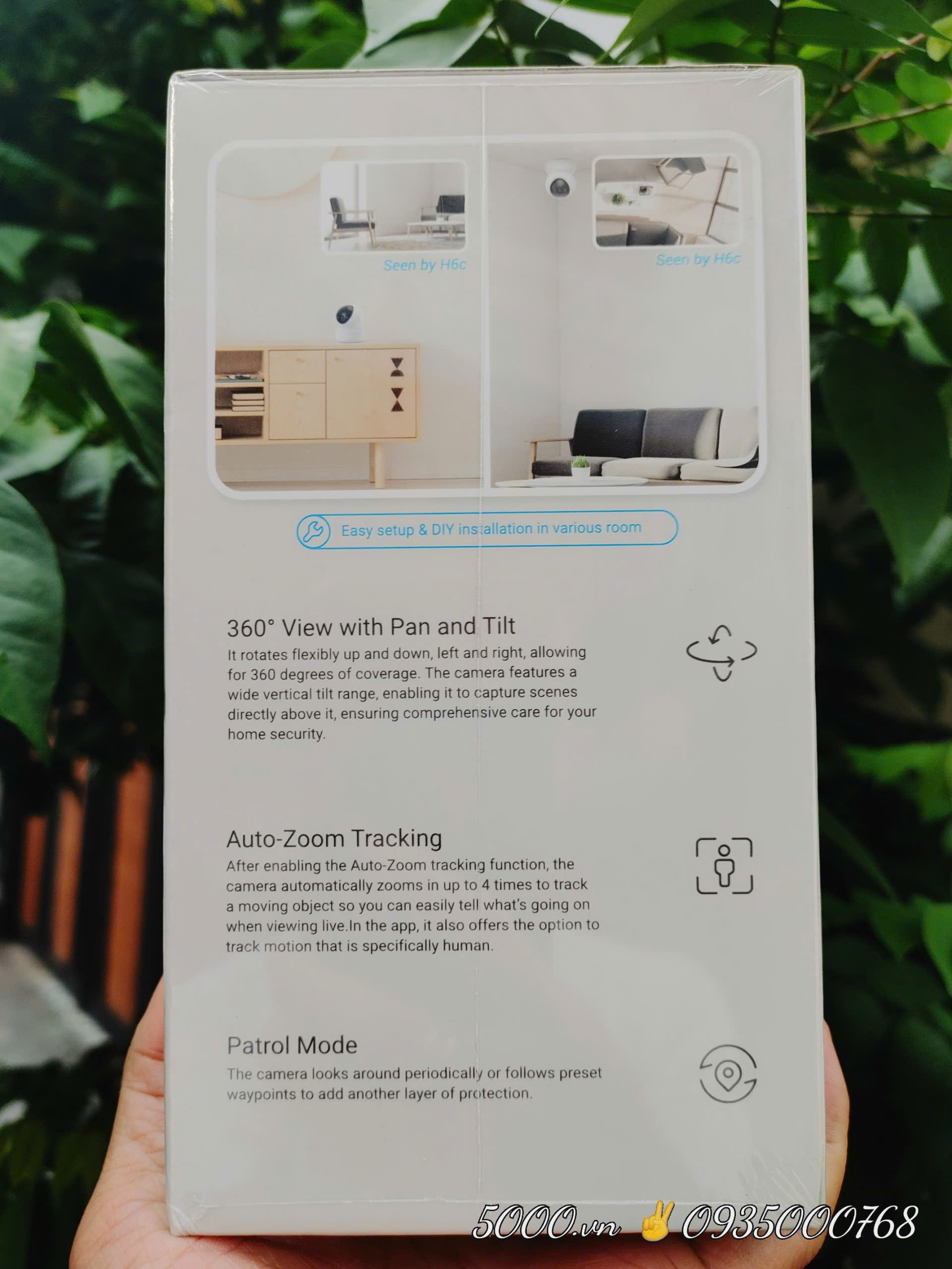 EZVIZ H6C G1 3K 5MP(2880 × 1620 | True WDR) - Camera Wi-Fi với góc dọc tới 85 độ, Chạm để gọi điện, Đàm thoại 2 chiều, Ghi hình màu ban đêm