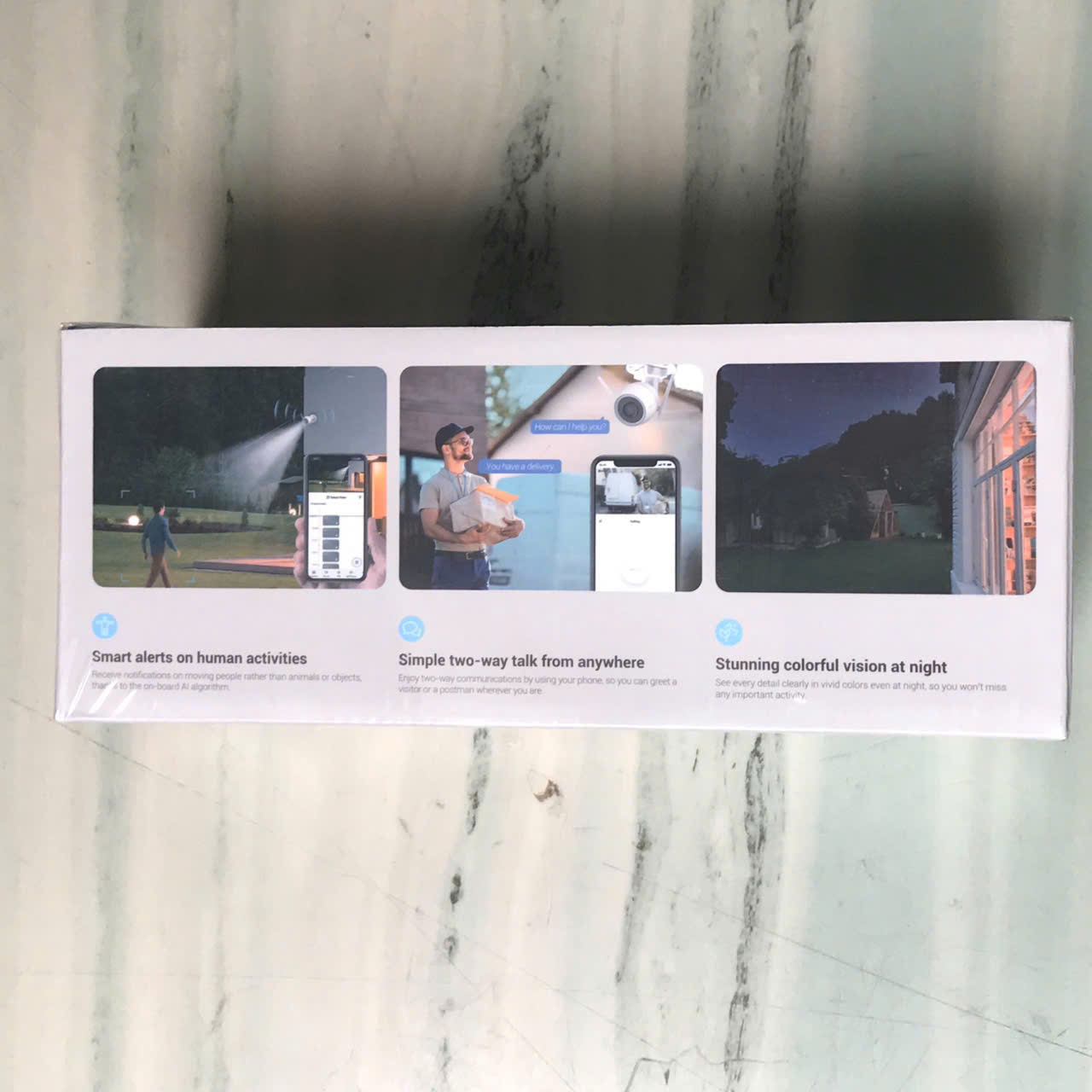 EZVIZ H3C Color 3MP / H3C Color 5MP - Camera Wi-Fi cố định ngoài trời, 30fps, IP67, Nhận thẻ 512GB, nhìn xa 30 mét, Có thể thêm vào NVR  (Thay thế C3TN Out Pro xưa)