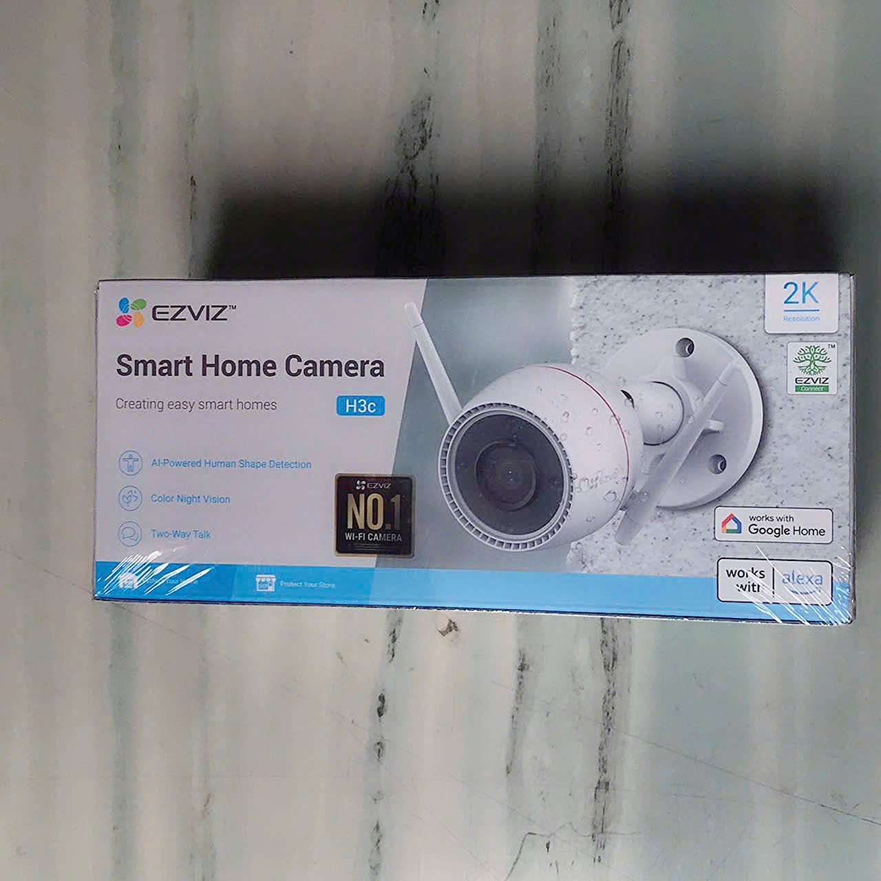 EZVIZ H3C Color 3MP / H3C Color 5MP - Camera Wi-Fi cố định ngoài trời, 30fps, IP67, Nhận thẻ 512GB, nhìn xa 30 mét, Có thể thêm vào NVR  (Thay thế C3TN Out Pro xưa)