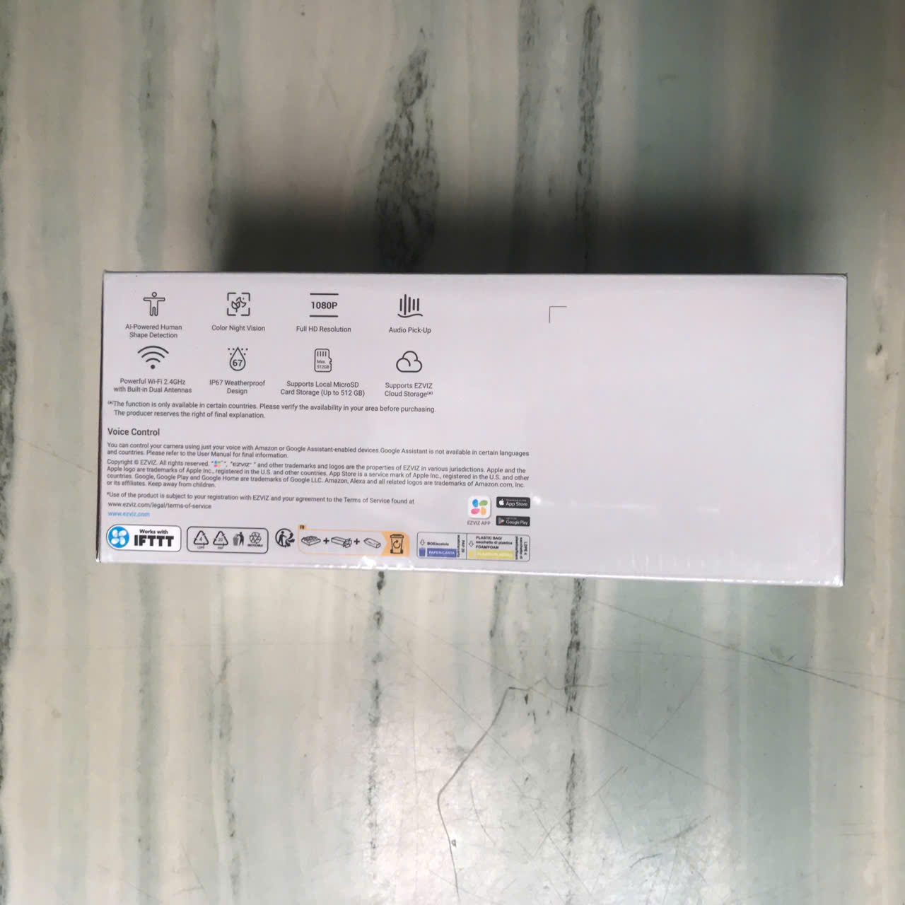 EZVIZ H3C Color 2MP (1080P) - Camera Wi-Fi cố định ngoài trời, 2 anten ngầm, có màu ban đêm, tích hợp micro