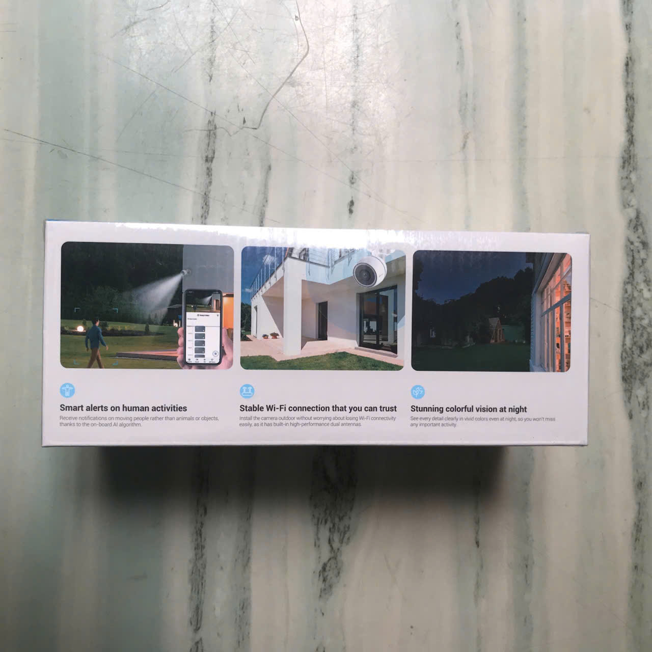 EZVIZ H3C Color 2MP (1080P) - Camera Wi-Fi cố định ngoài trời, 2 anten ngầm, có màu ban đêm, tích hợp micro