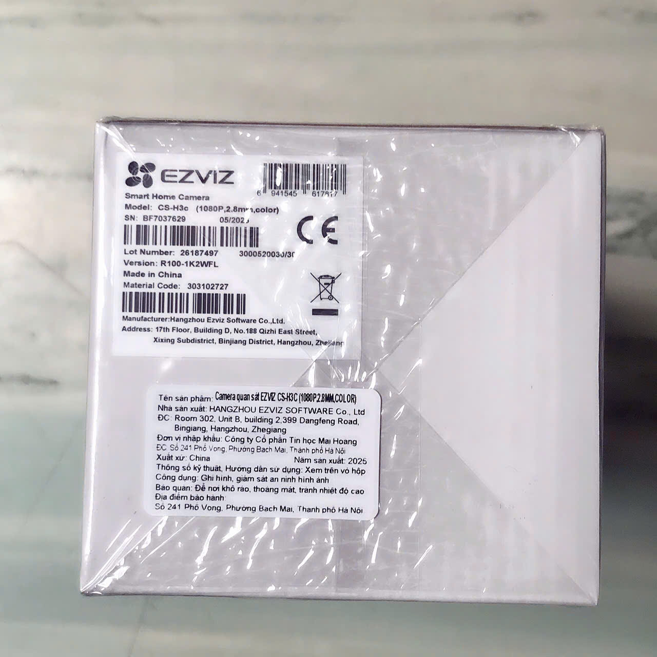 EZVIZ H3C Color 2MP (1080P) - Camera Wi-Fi cố định ngoài trời, 2 anten ngầm, có màu ban đêm, tích hợp micro