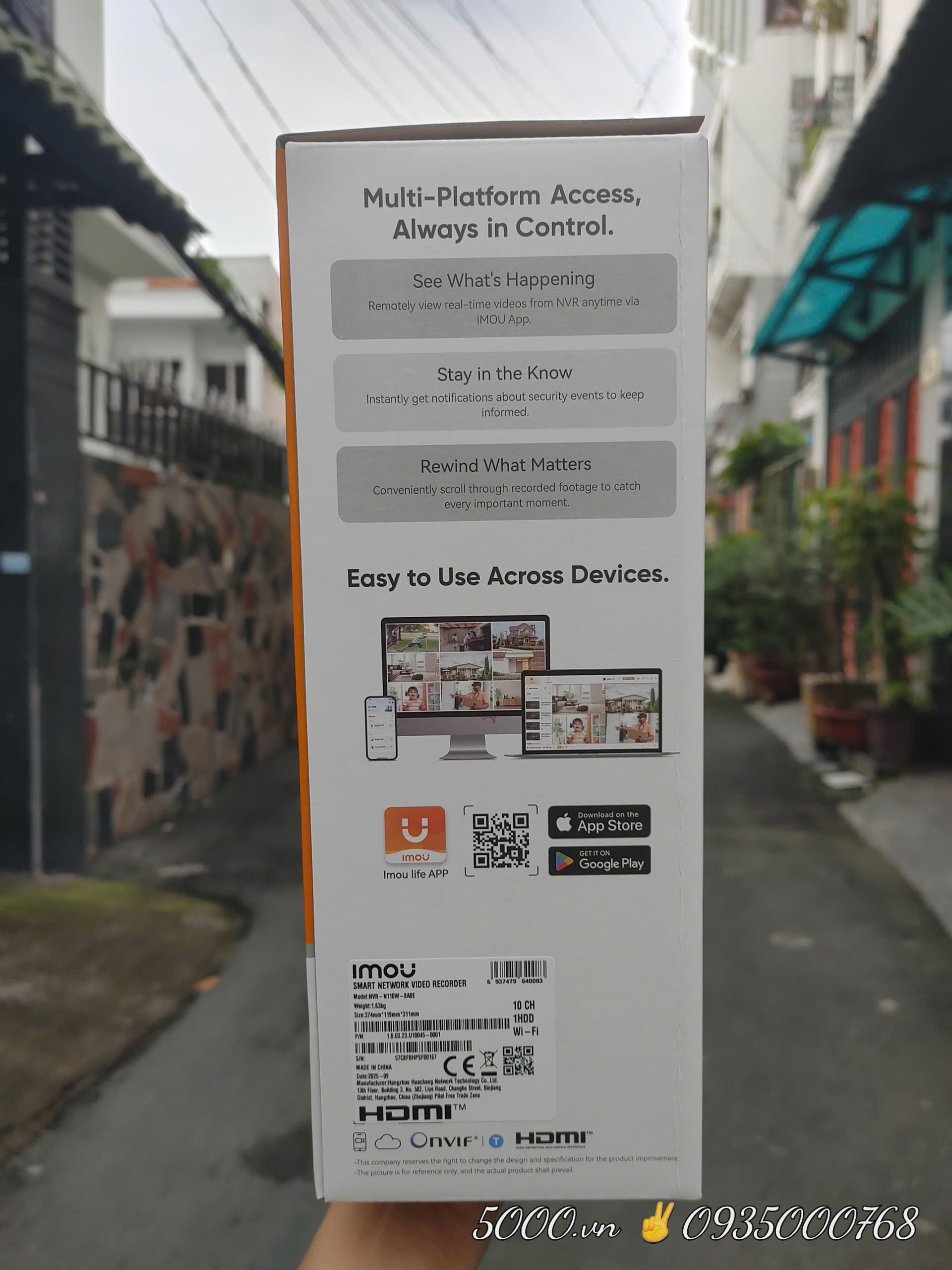 Đầu ghi IMOU 10 kênh NVR-N110W-8A0E ( Kết nối Wifi dễ dàng, vận hành ổn định, thùng 10c, KLT: 1100g)