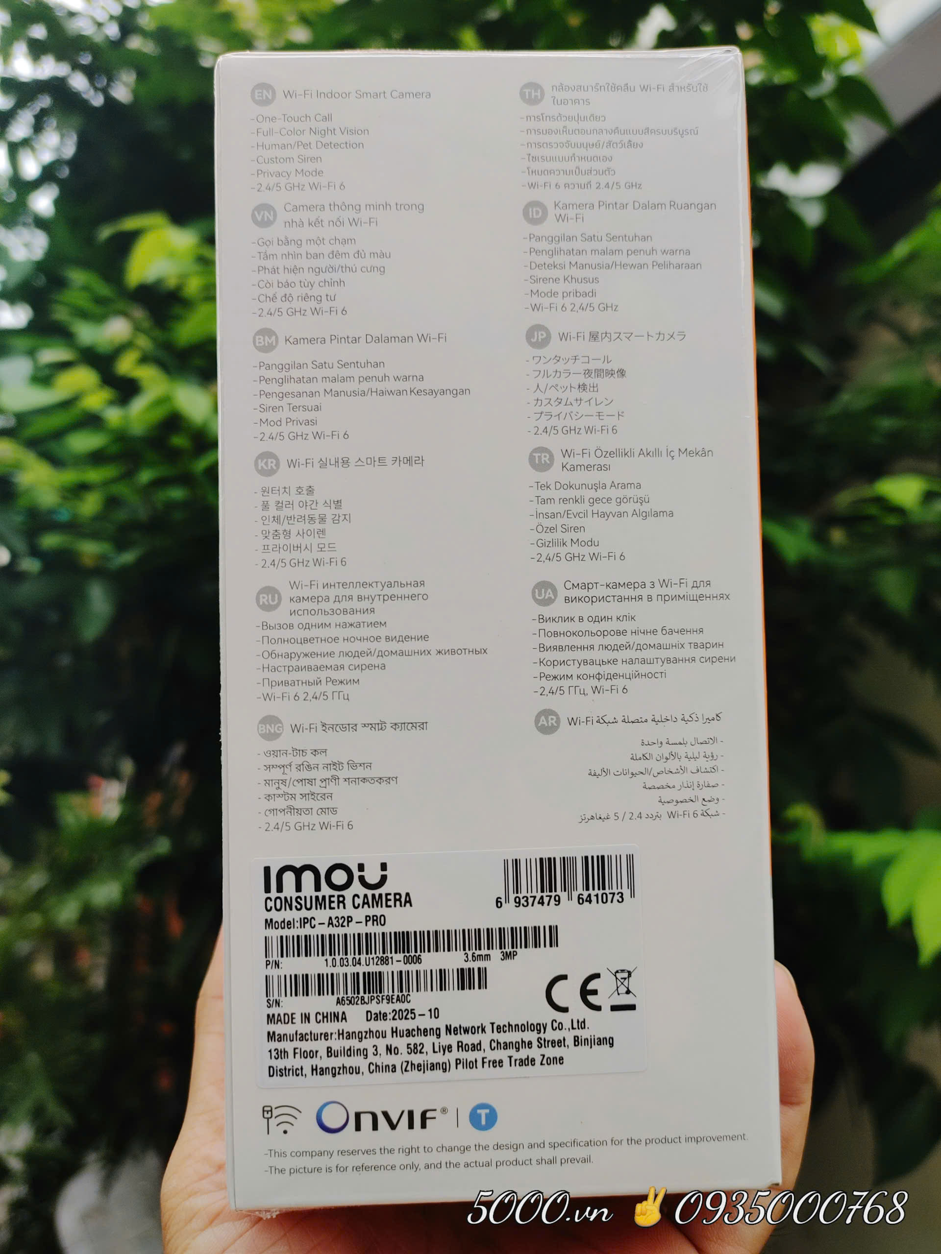 IMOU A32 PRO 3MP (RANGER 2 PRO 2K với: Wifi 6 - 5Ghz | Full Color | AOR | H.265 | 512GB | Góc rộng hơn | Loa to hơn | Nhận diện Human tốt hơn | KLT: 350g)