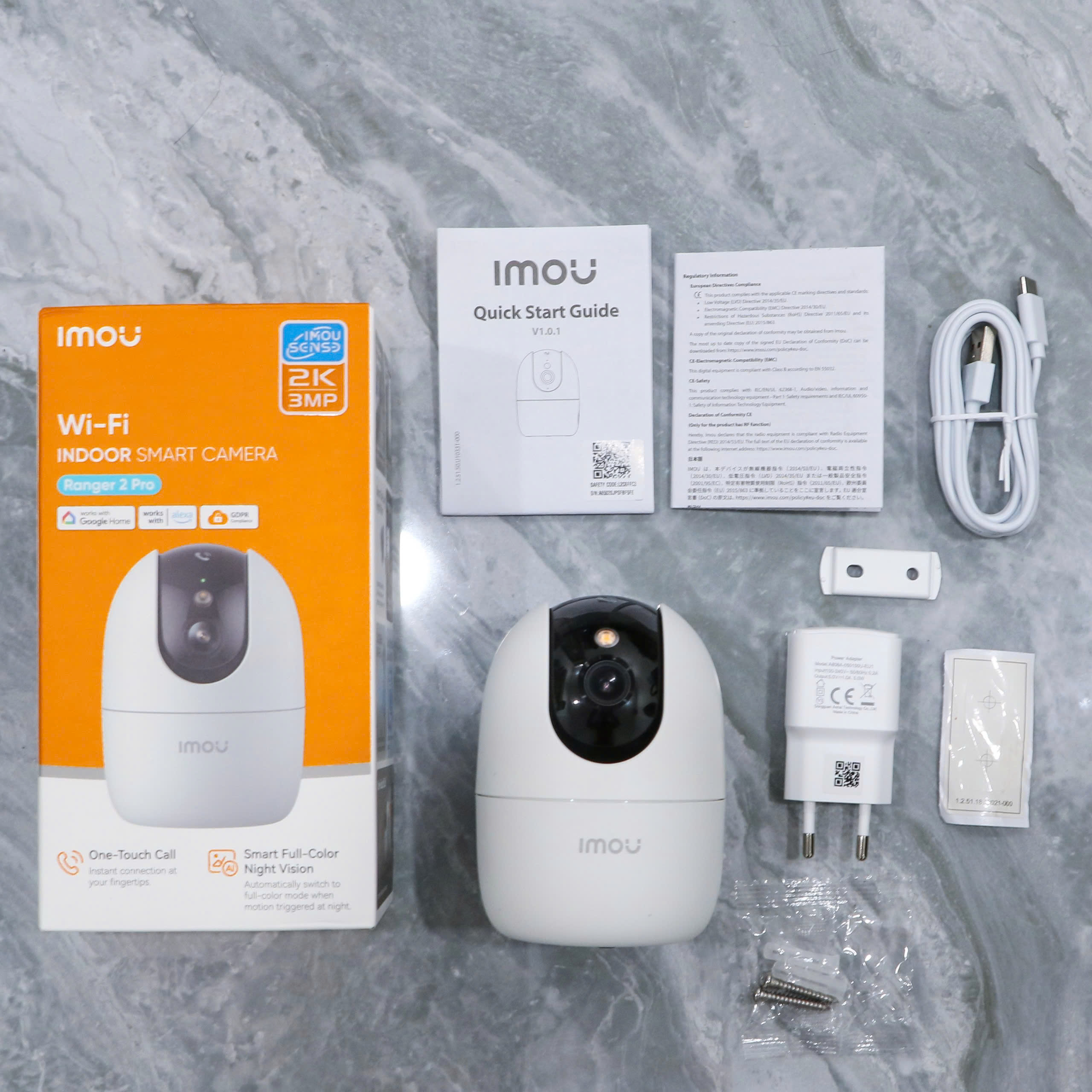 *IMOU A32 3MP PRO MAX (Chuẩn 2K | Ban đêm có màu | LAN 1GB | Wifi 6 | 5Ghz | Full Color | Có AOR | Nén H.265 | Nhận thẻ 512GB | Góc siêu rộng hơn | Loa siêu to hơn | Nhận diện Human tốt hơn)