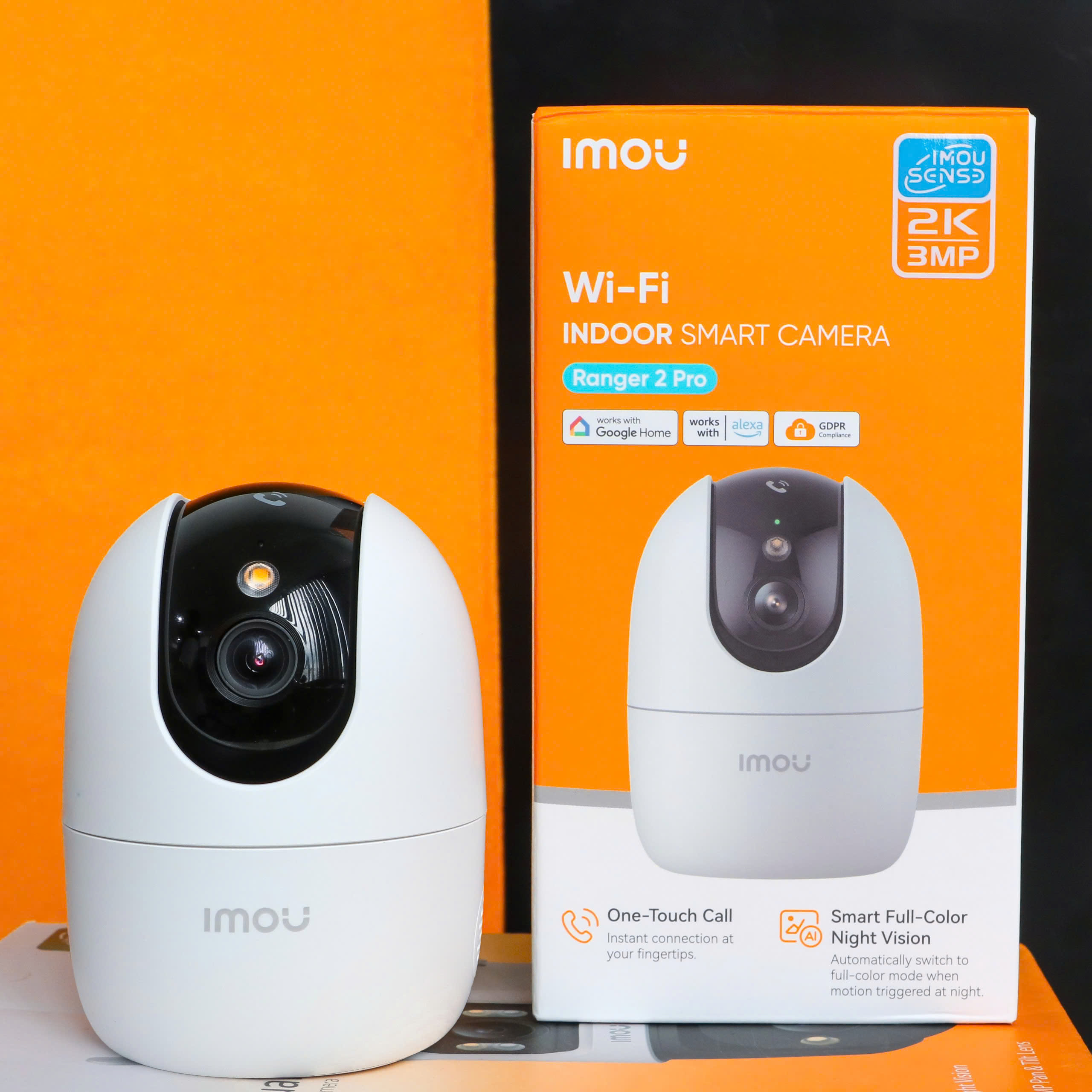 *IMOU A32 3MP PRO MAX (Chuẩn 2K | Ban đêm có màu | LAN 1GB | Wifi 6 | 5Ghz | Full Color | Có AOR | Nén H.265 | Nhận thẻ 512GB | Góc siêu rộng hơn | Loa siêu to hơn | Nhận diện Human tốt hơn)