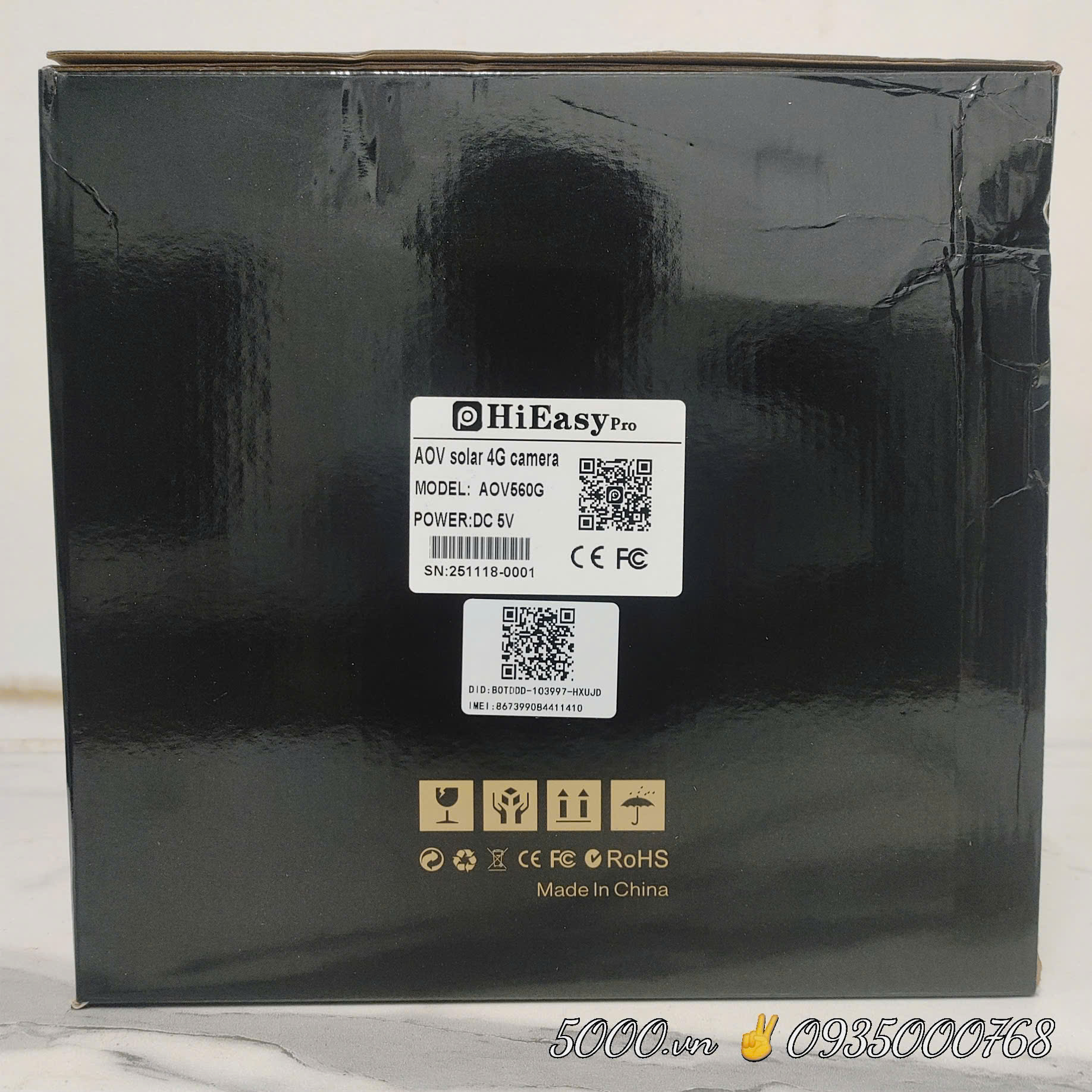 Camera sim 4G HiEasy Pro V560 năng lượng mặt trời, có 4 mắt xoay độc lập, có 2 tấm sạc NLMt (Khe Sim 4G, Khe thẻ 256GB, chân đế dài, xoay 360 độ , đàm thoại, có màu, thùng 6 hộp)