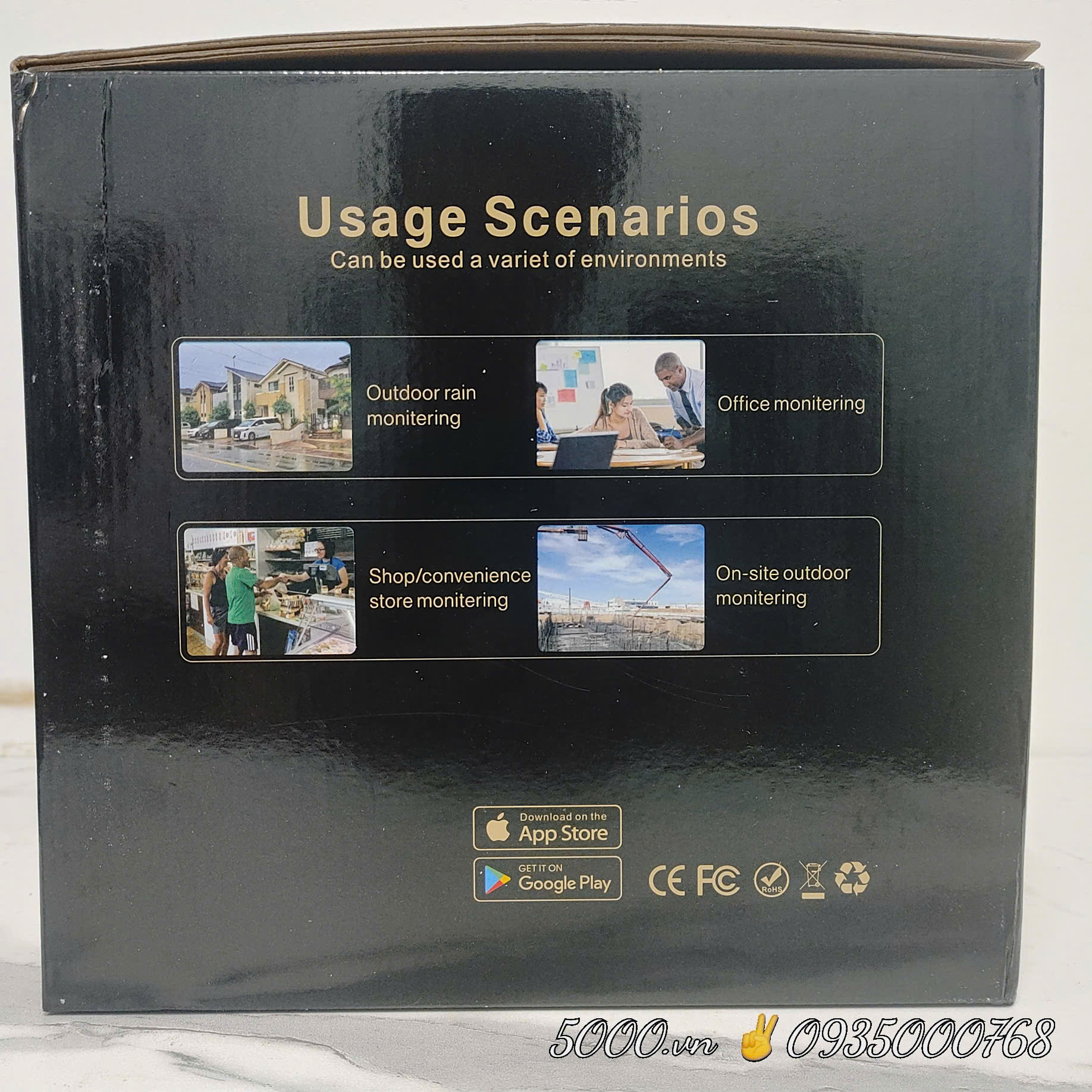 Camera sim 4G HiEasy Pro V560 năng lượng mặt trời, có 4 mắt xoay độc lập, có 2 tấm sạc NLMt (Khe Sim 4G, Khe thẻ 256GB, chân đế dài, xoay 360 độ , đàm thoại, có màu, thùng 6 hộp)