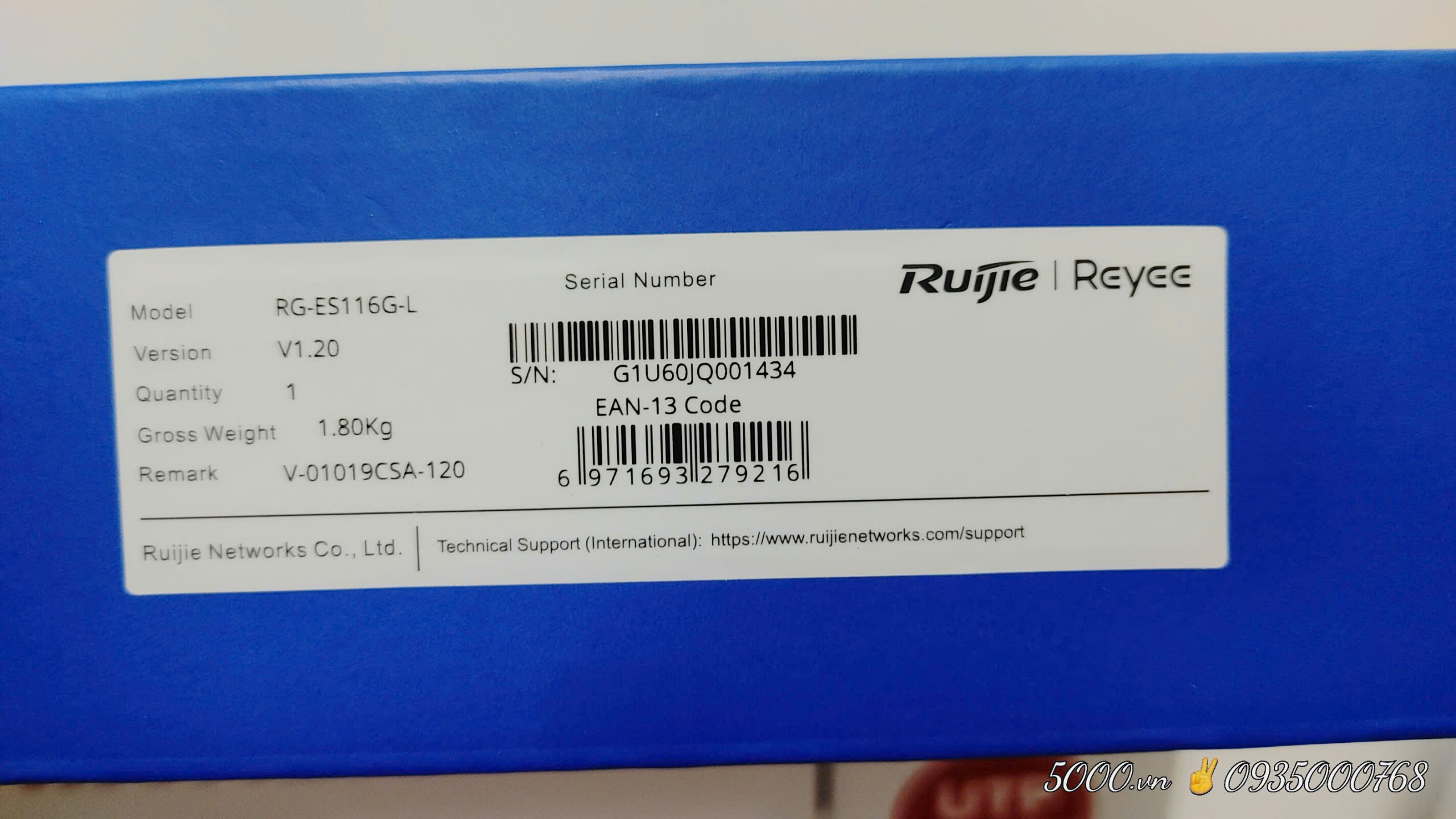 Unmanaged switch 16 cổng RUIJIE REEYE RG-ES116G-L