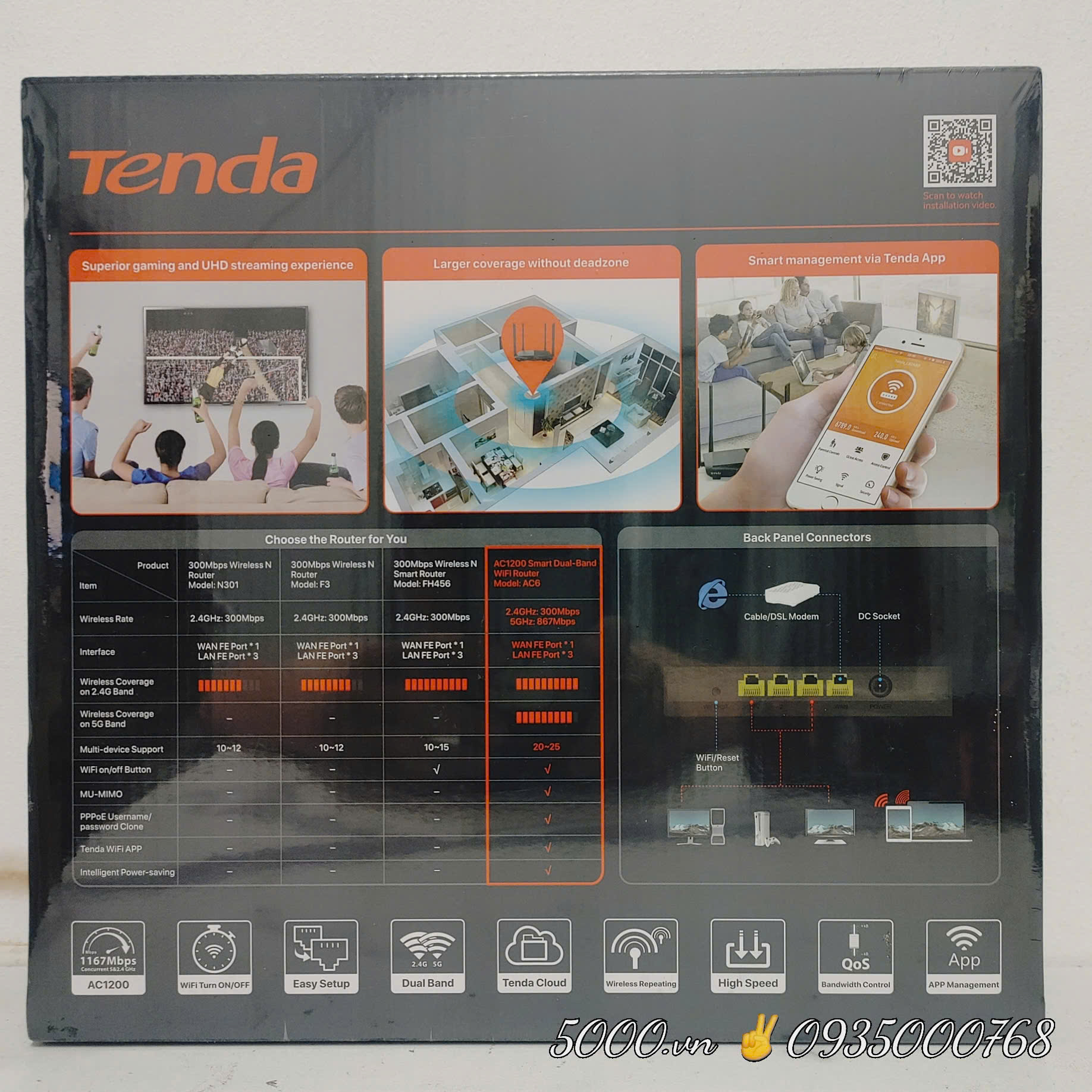 Bộ phát WiFi TENDA trong nhà