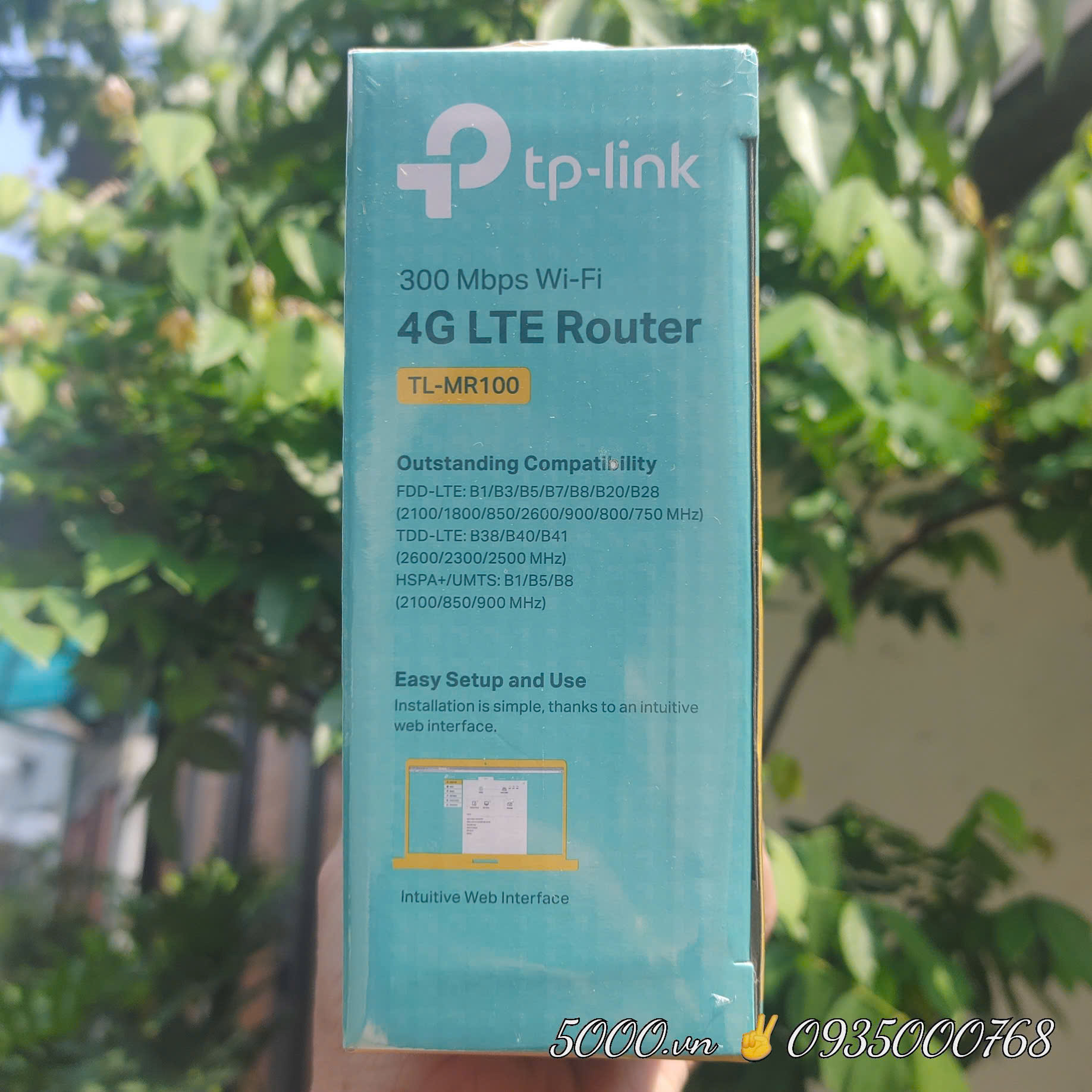 Bộ phát WiFi từ Sim 4G TP-Link Mr100 (Hai râu, hai cổng LAN, để bàn)