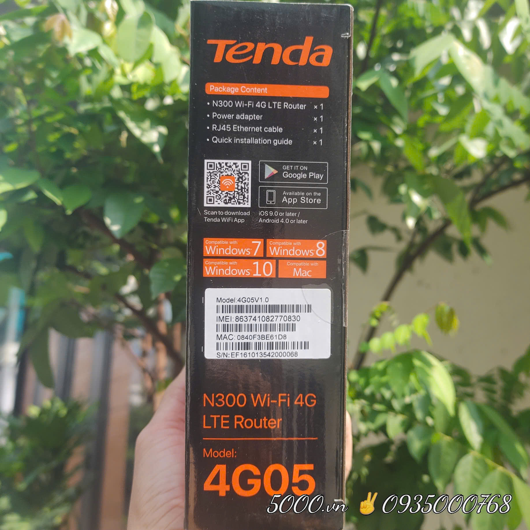 Bộ phát WiFi từ Sim 4G TENDA 4G05 (Hai râu, hai cổng LAN, 150Mbps)