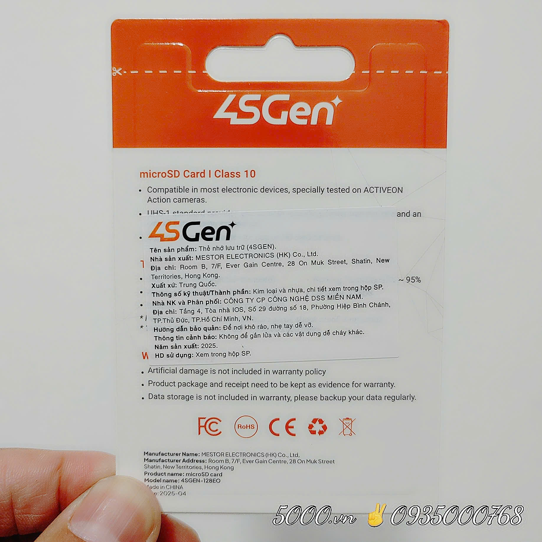 4SGEN 128GB Cam - Thẻ nhớ Chính Hãng ✌ DSS Miền Nam | 7 năm | 95MB/s