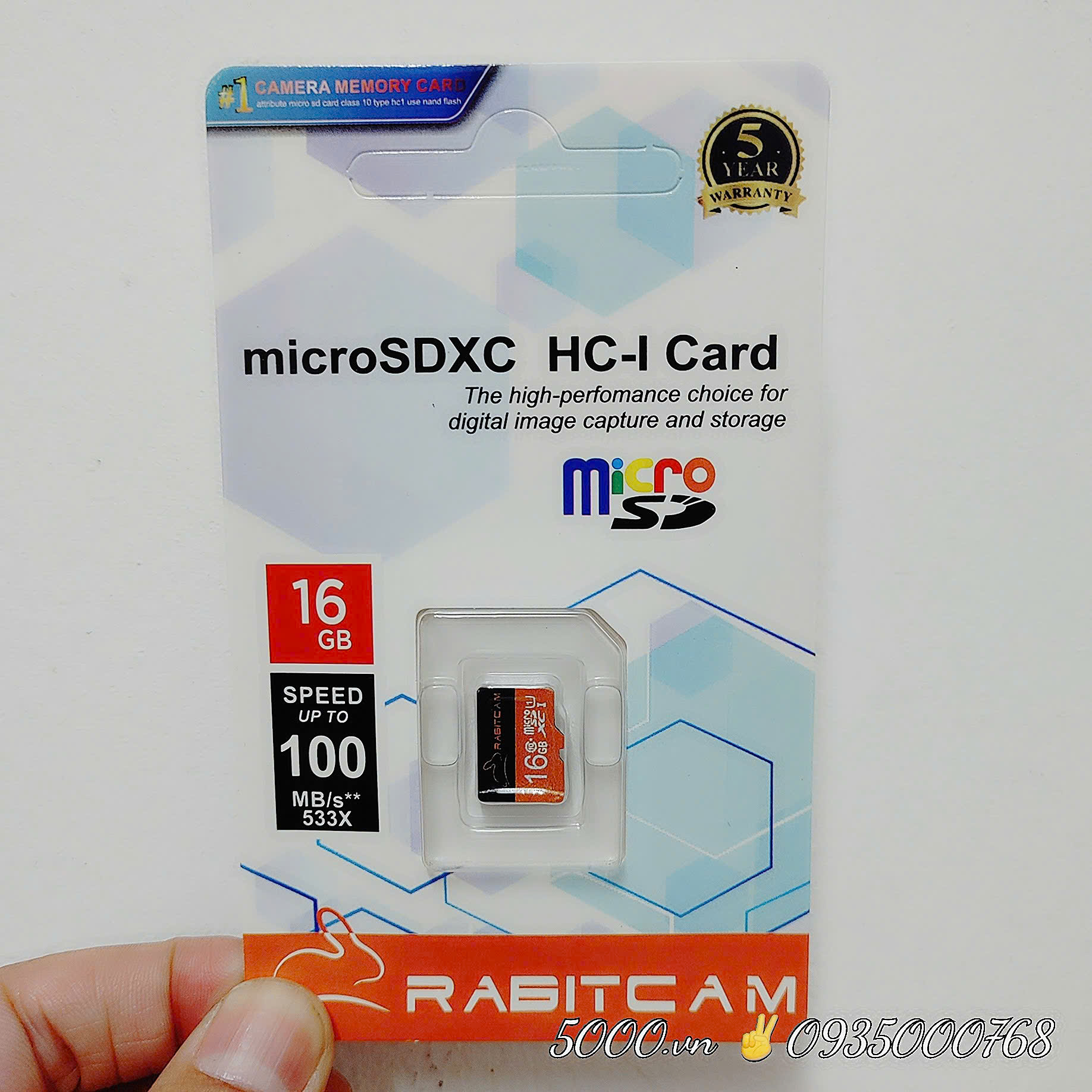 RABIT 16GB - Thẻ nhớ chuyên dụng cho mọi Camera Wifi ✌ 5 năm ✌ Thùng 14 Hộp 100c